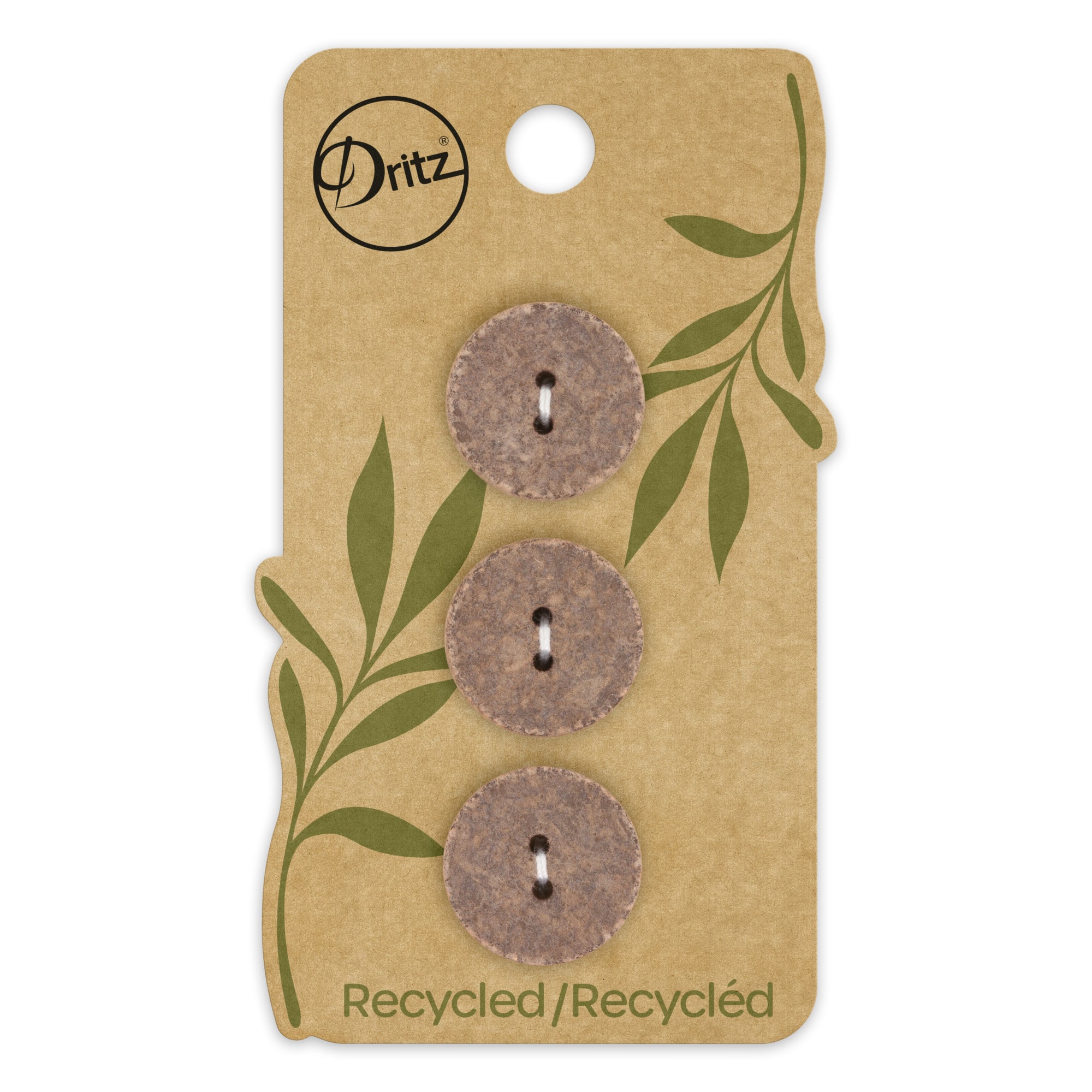 Dritz&#xAE; 18mm Recycled Cotton Round Buttons, 9ct.