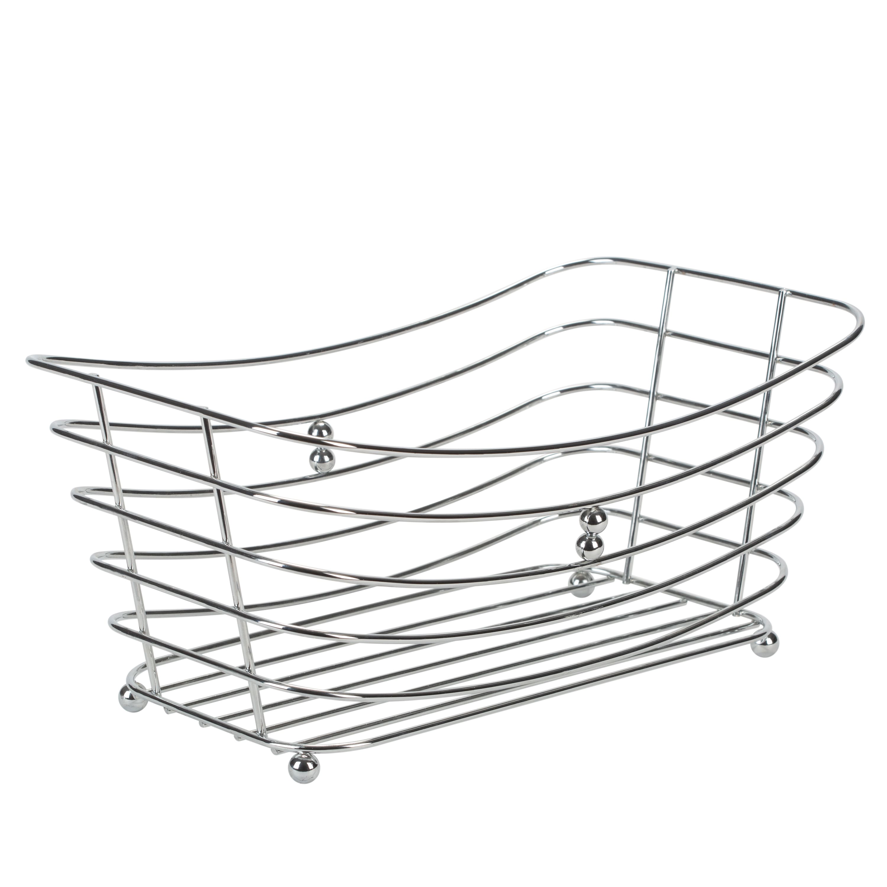 Simplify Wire Towel Basket with Chrome Ball Feet