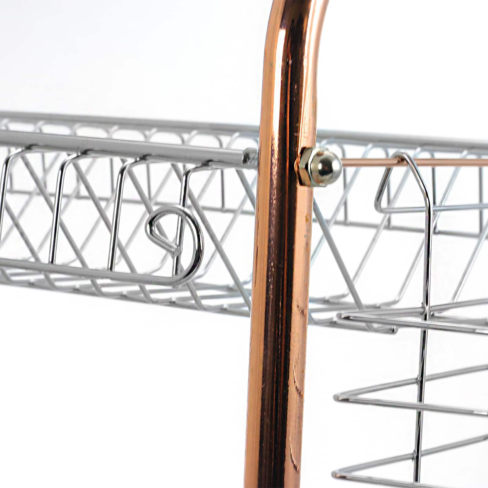 Better Chef 22&#x22; Chrome-Plated &#x26; Copper 2-Tier Dish Rack