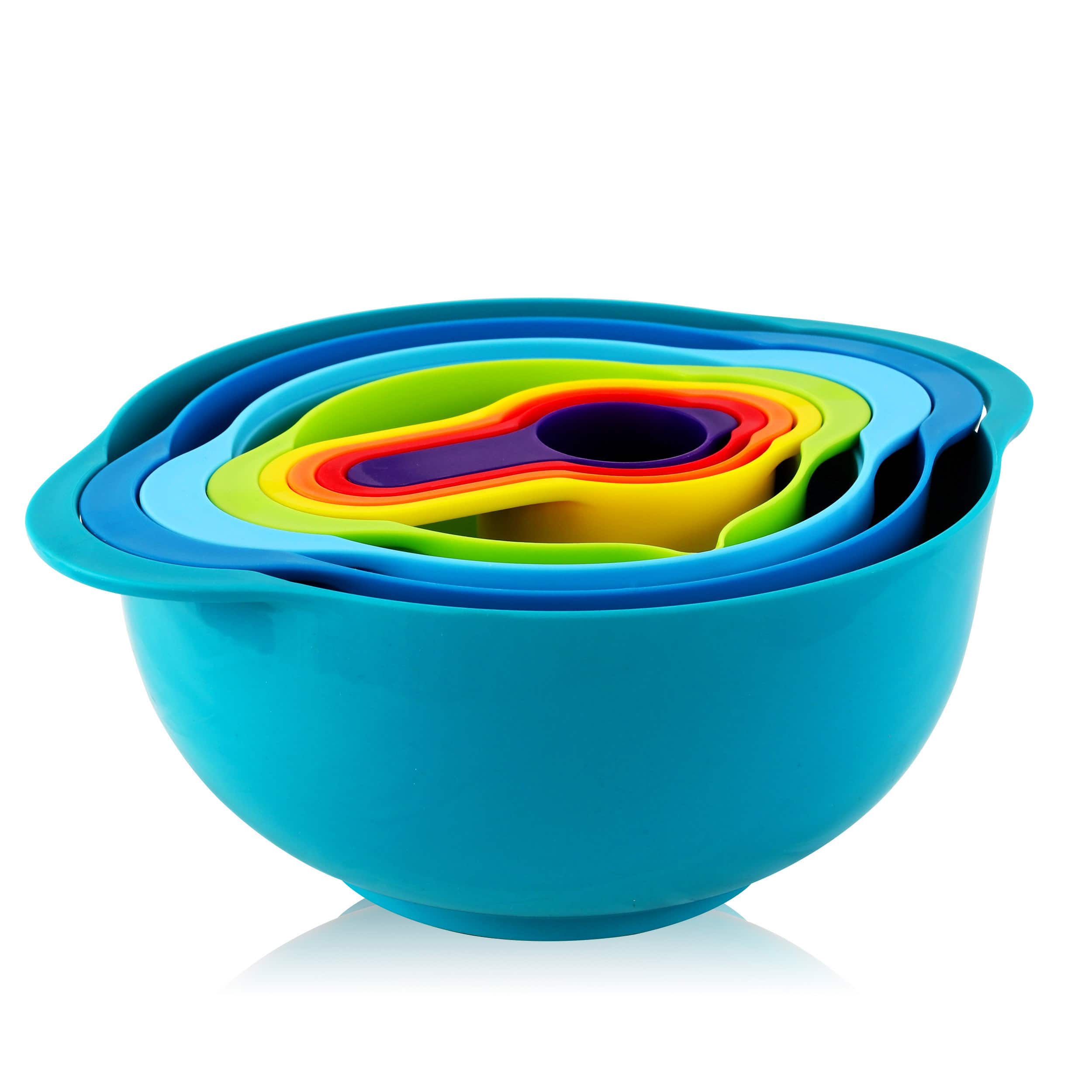 MegaChef Stackable Mixing Bowl &#x26; Measuring Cup Set