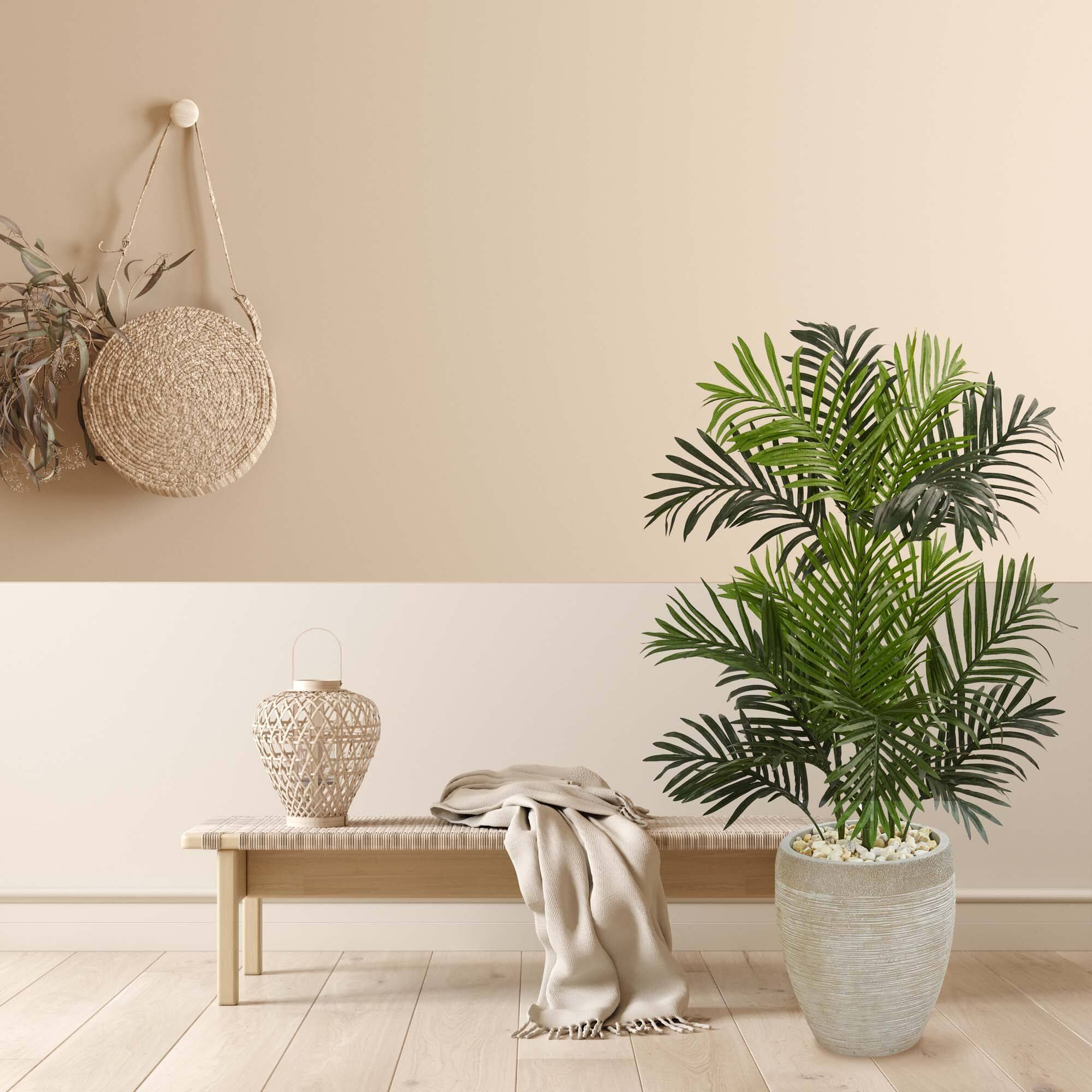 3.5ft. Artificial Paradise Palm Tree in Sand Colored Planter