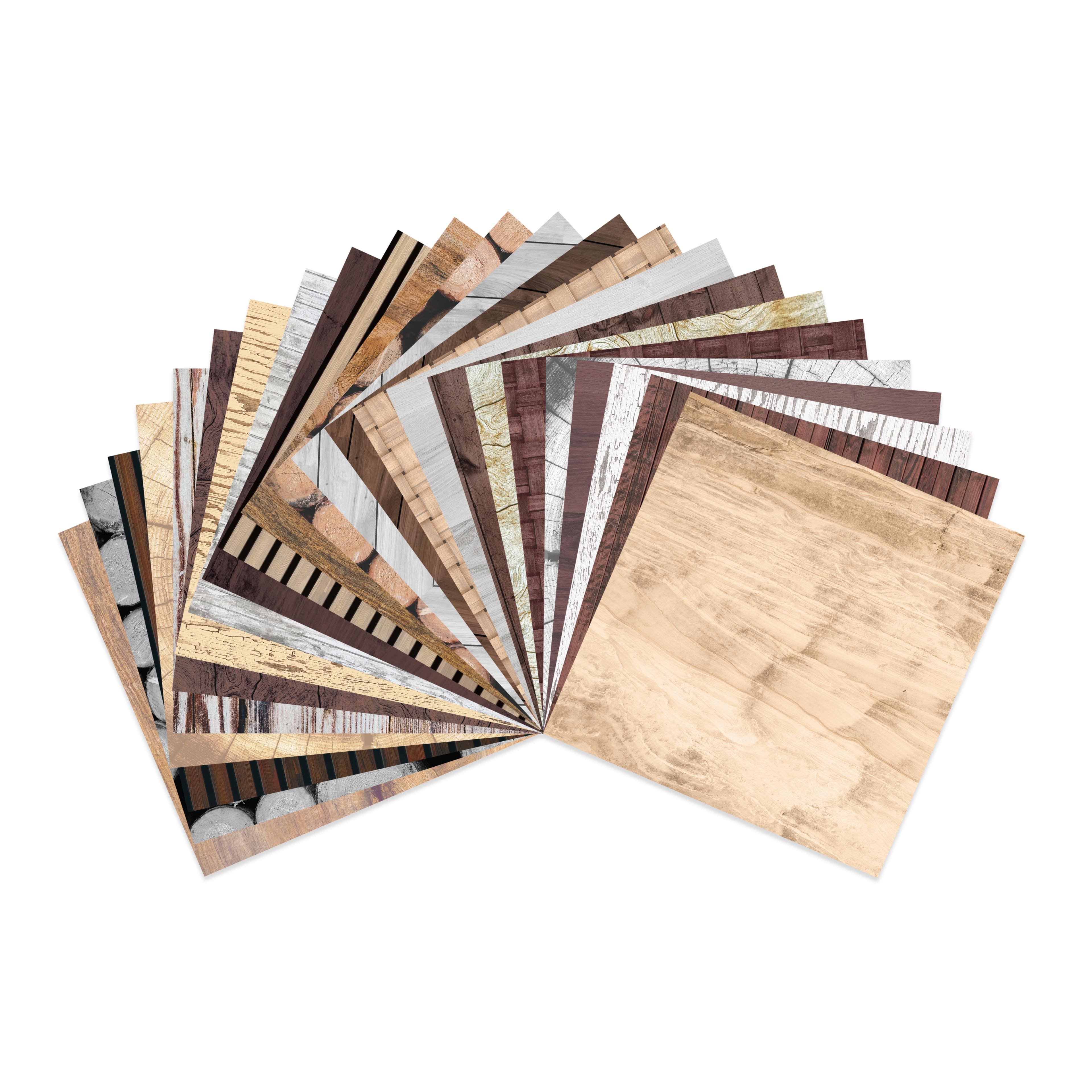 12 Pack: 6" x 6" Wood Textures Paper Pad by Recollections™