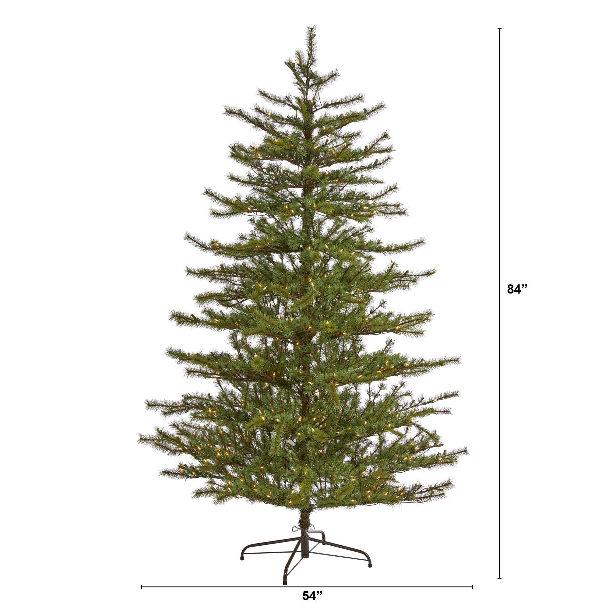 7ft. Pre-Lit Vancouver Mountain Pine Artificial Christmas Tree with Clear Lights