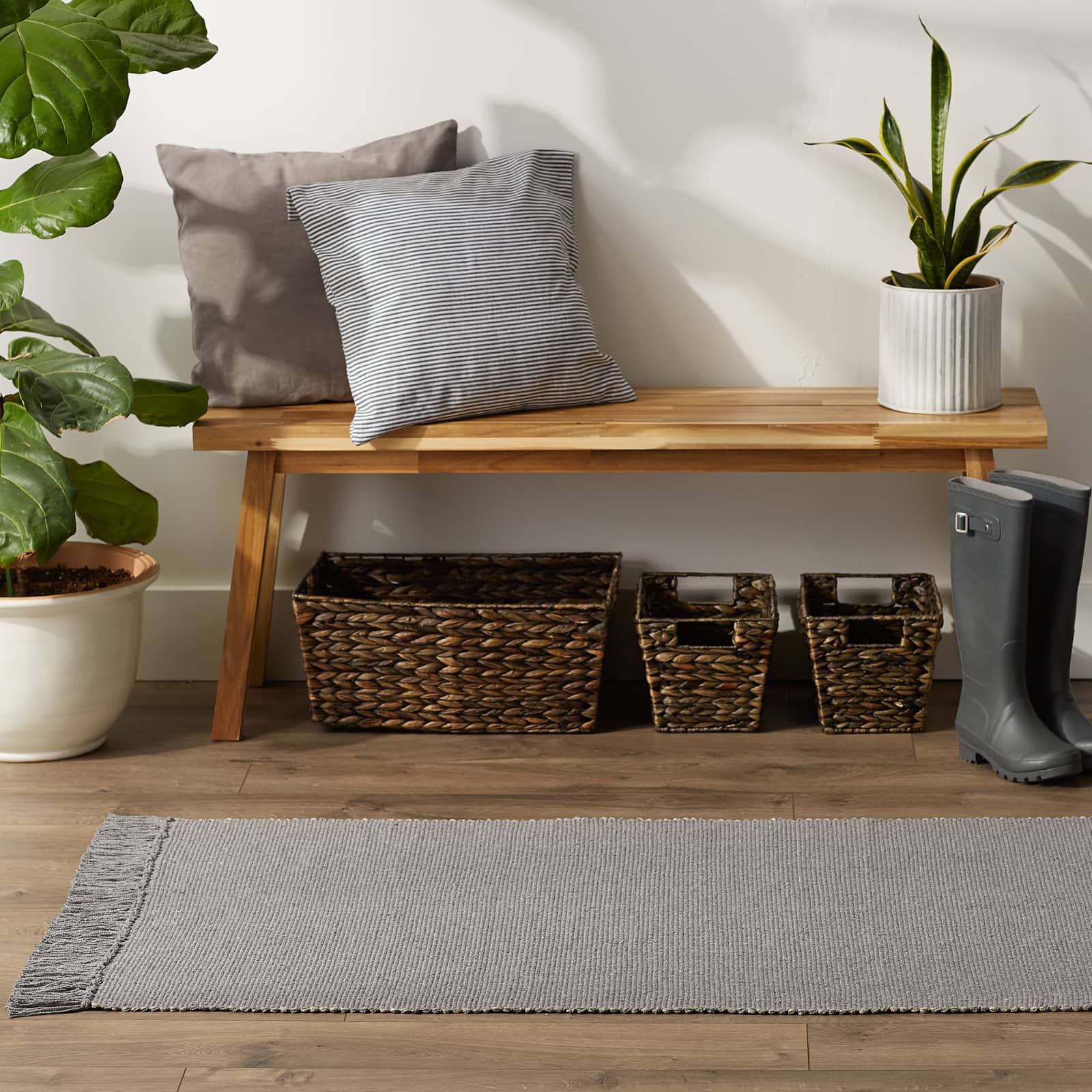 DII&#xAE; 2-Tone Ribbed Rug, 2.5ft. x 6ft.