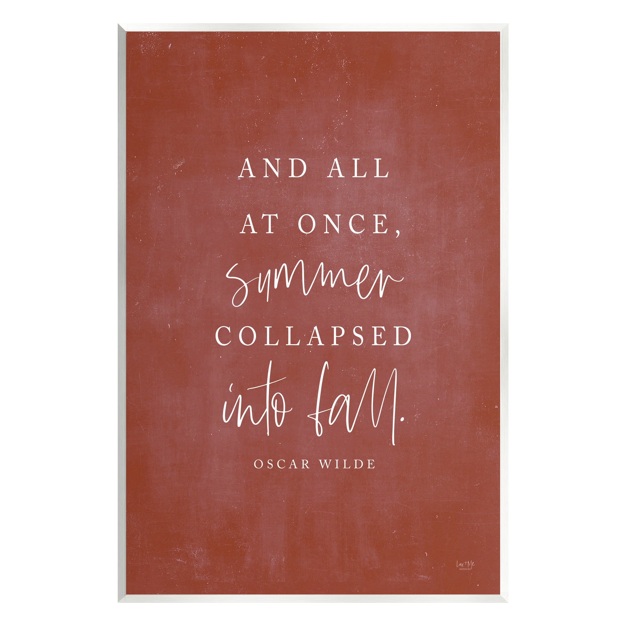 Stupell Industries Oscar Wilde Fall Quote Wall Plaque Art