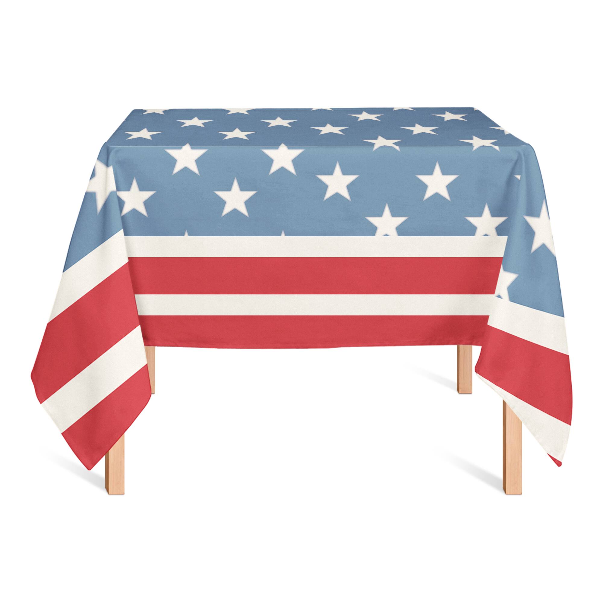 Designs Direct Red &#x26; Blue Stars &#x26; Stripes Tablecloth