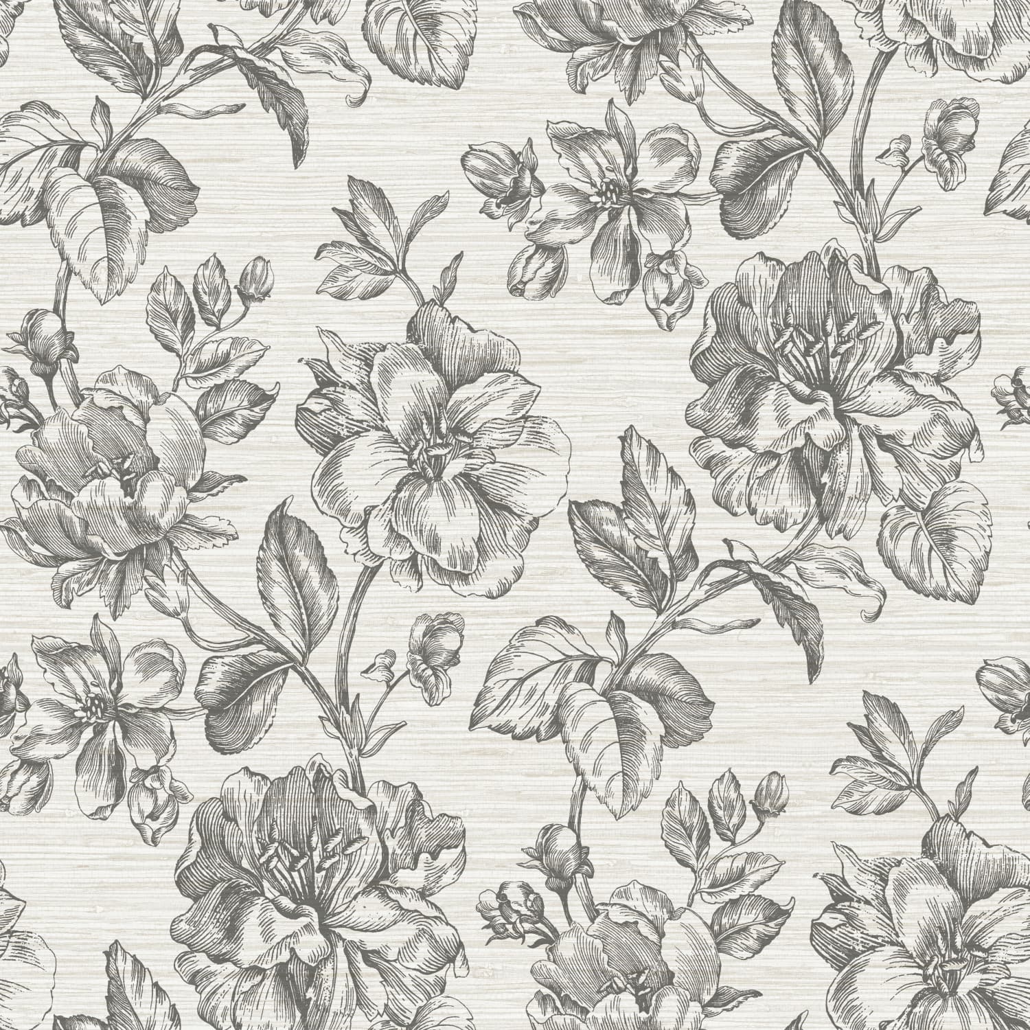 RoomMates Tamara Day Gray Flower Girl Peel &#x26; Stick Wallpaper