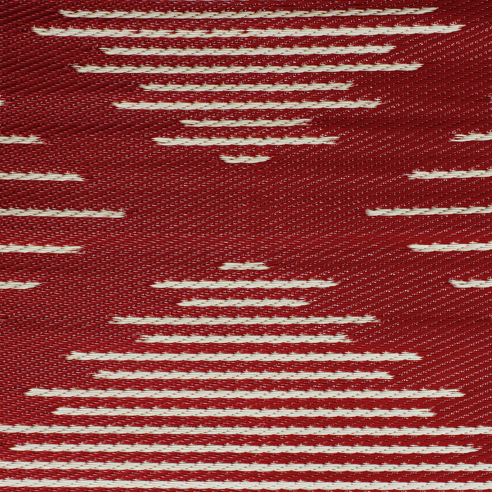 Red &#x26; Beige Tribal Outdoor Area Rug, 4ft. x 6ft.