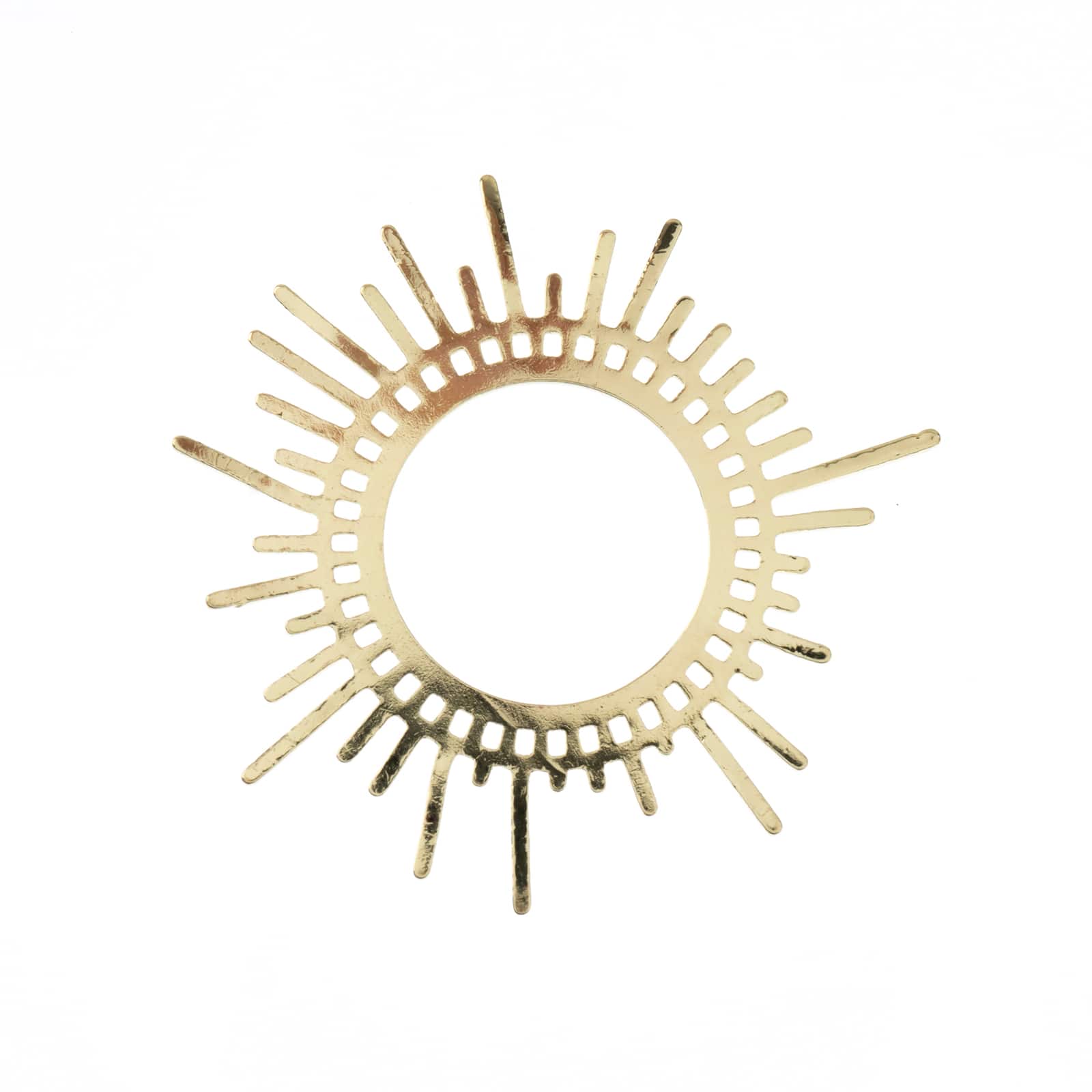 John Bead Beadwork Findings Gold Sun Pendant, 2ct.
