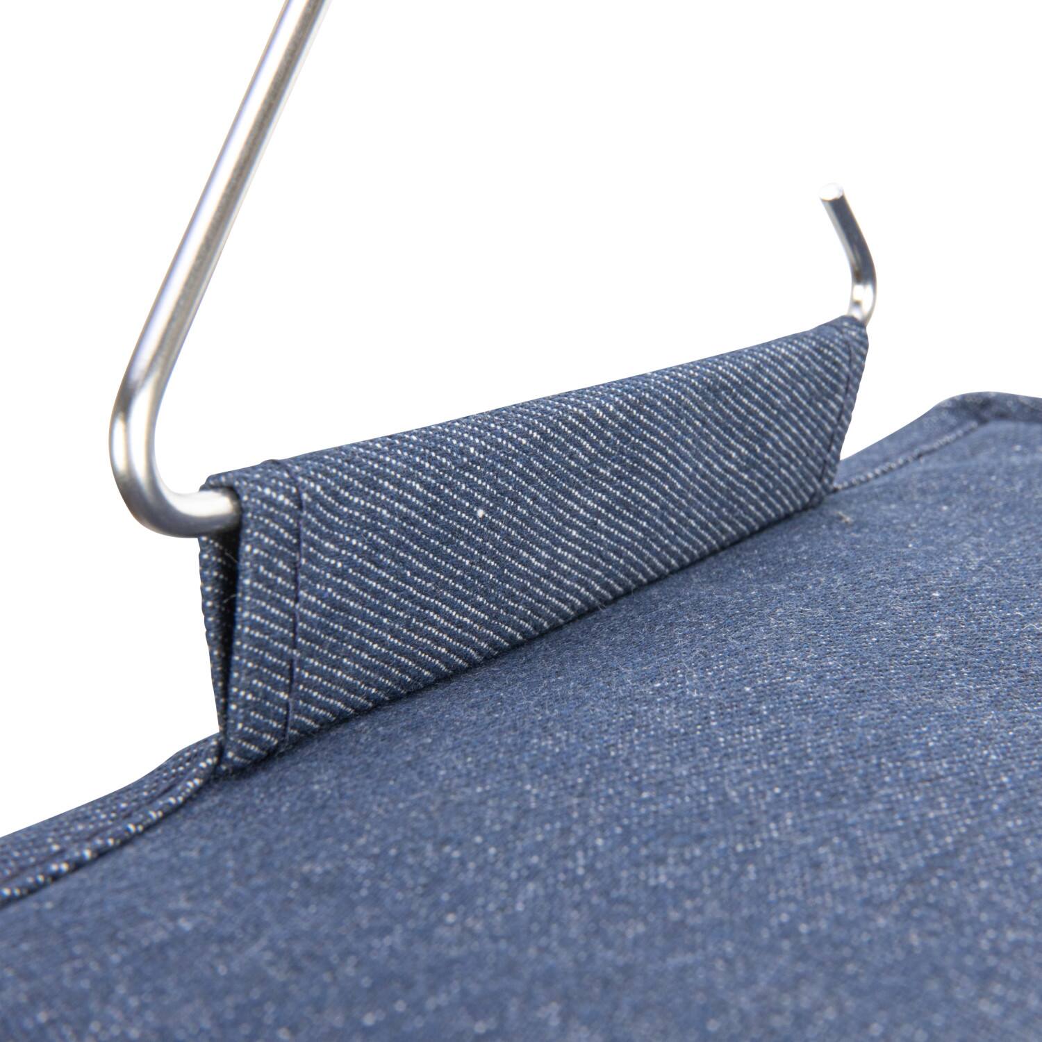 Household Essentials 48" Denim Cotton Blend & Plastic Hanging 10 Shelf Closet Organizer