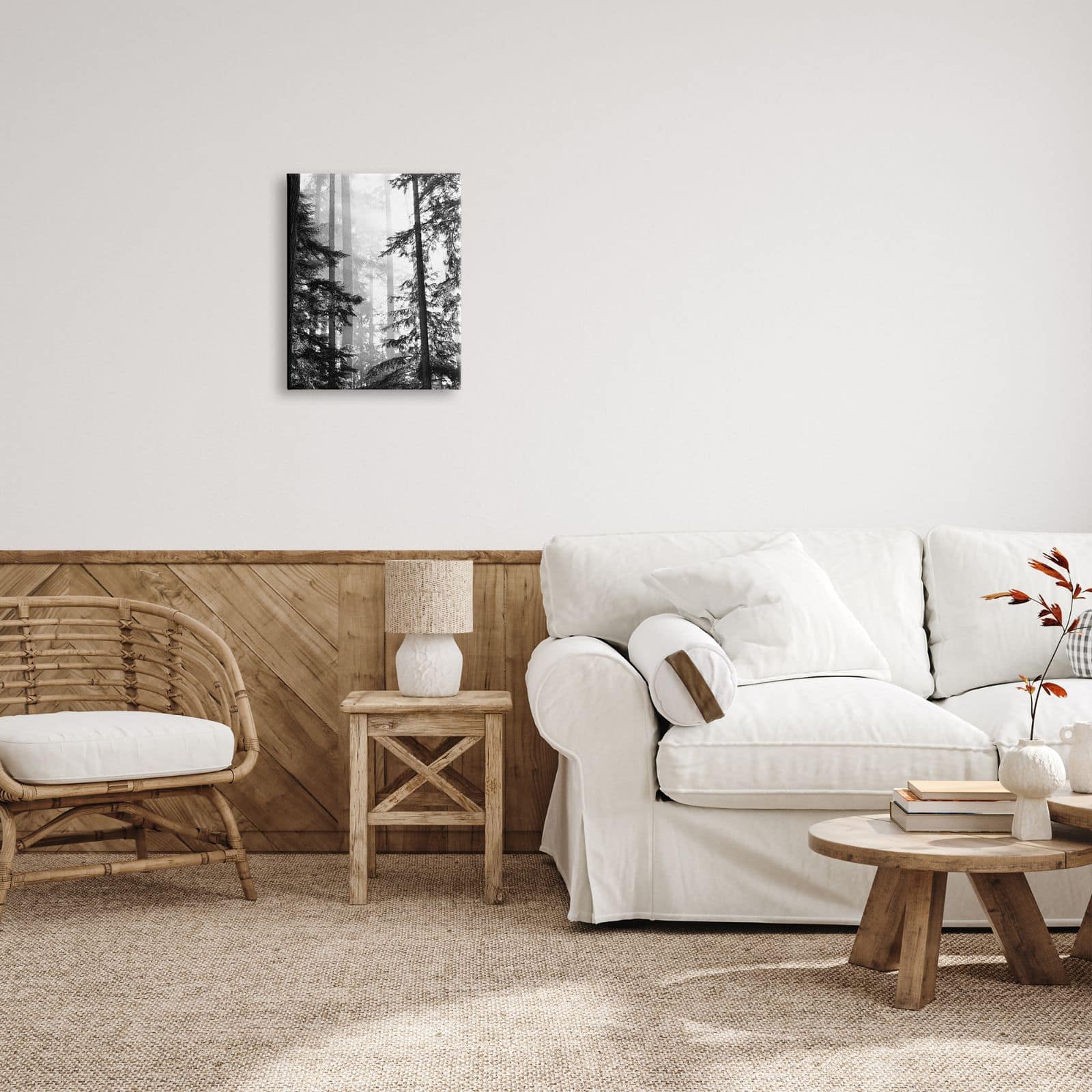 Stupell Industries Forest Light Shining Through Tall Trees Landscape Photography Canvas Wall Art