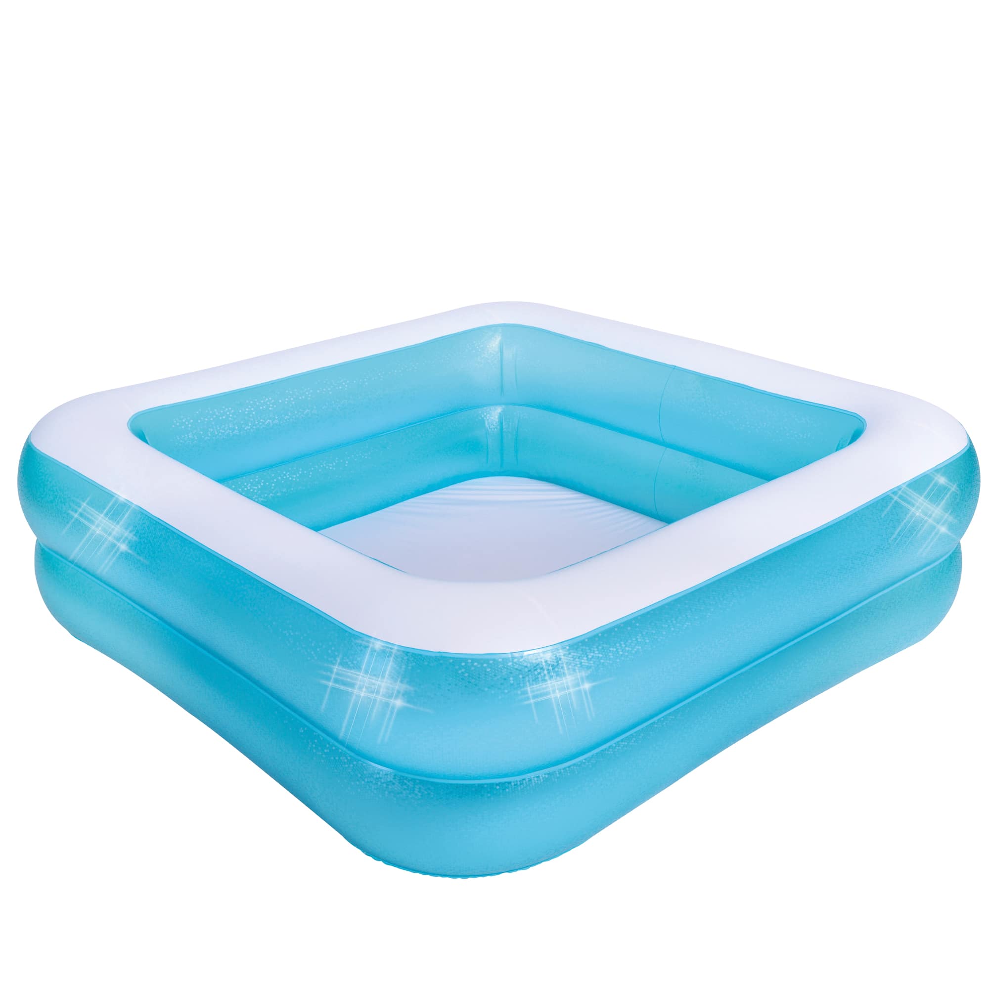 Pool Central® 5ft. Inflatable Blue & White 2-Ring Swimming Pool