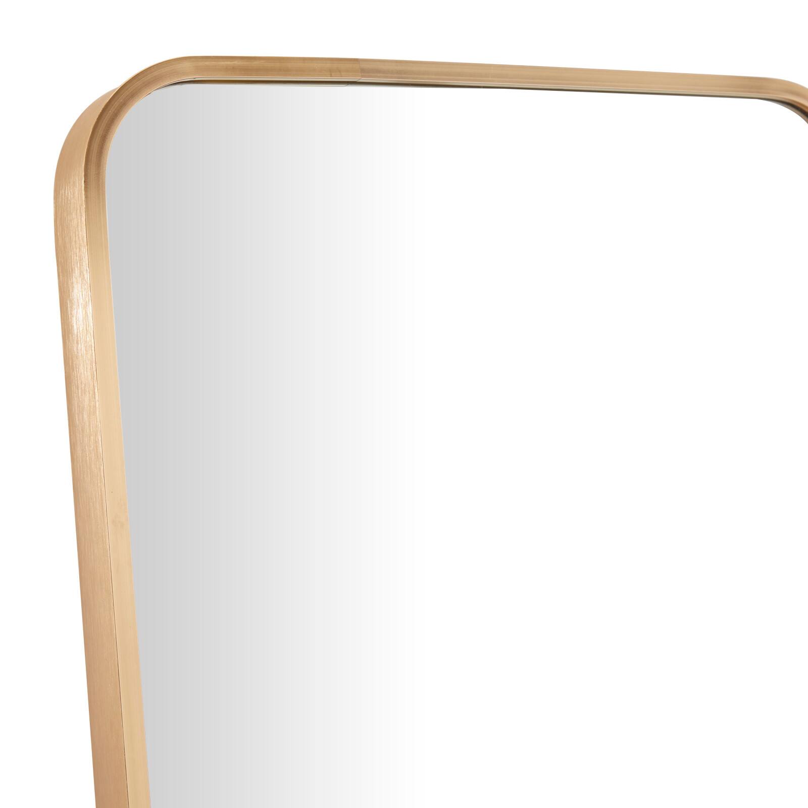 Gold Metal Glam Wall Mirror, 16" x 2" x 59"