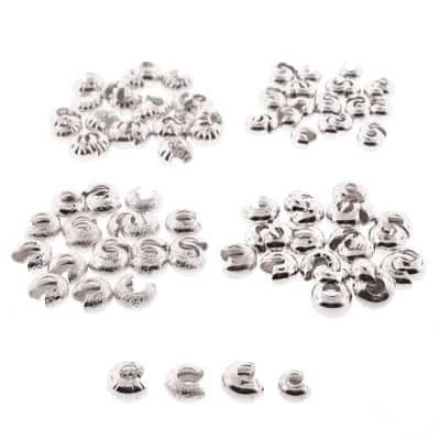 The Beadsmith® Silver Plated Crimp Bead Cover, 80ct. | Michaels