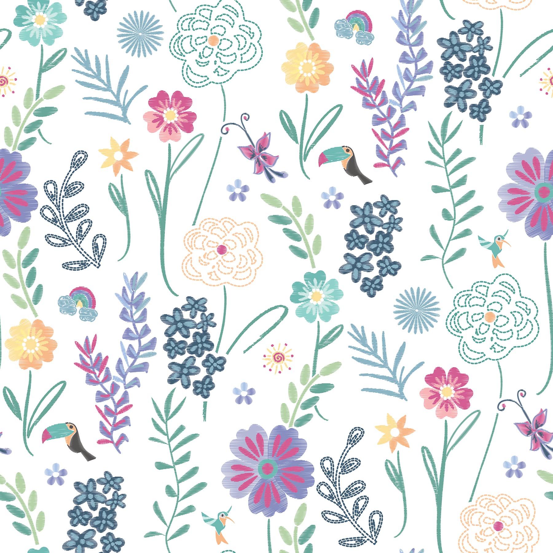 RoomMates Disney&#xAE; Encanto Embroidery Floral Peel &#x26; Stick Wallpaper