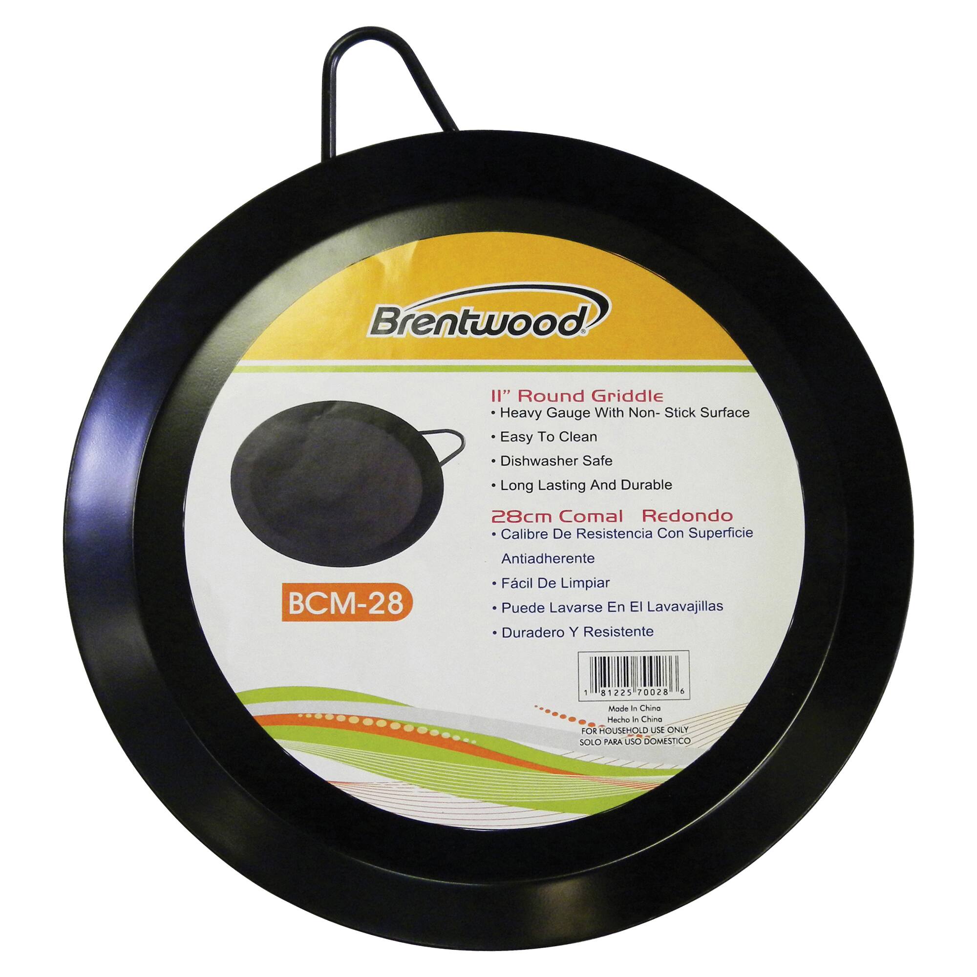 Brentwood 11" Carbon Steel Nonstick Round Comal Griddle