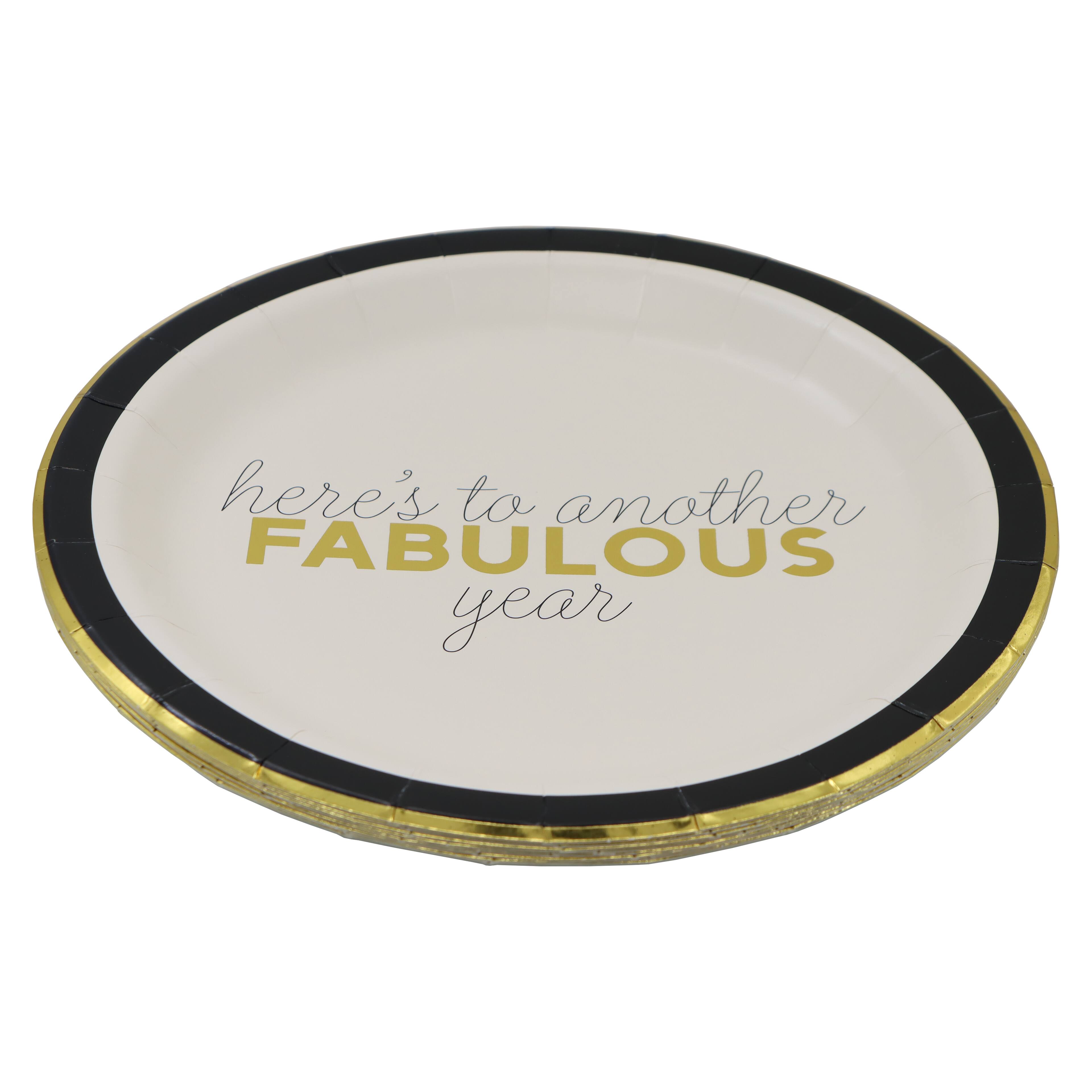 12 Packs: 8 ct. (96 total) 9" Fabulous Year Dinner Plates by Celebrate It™