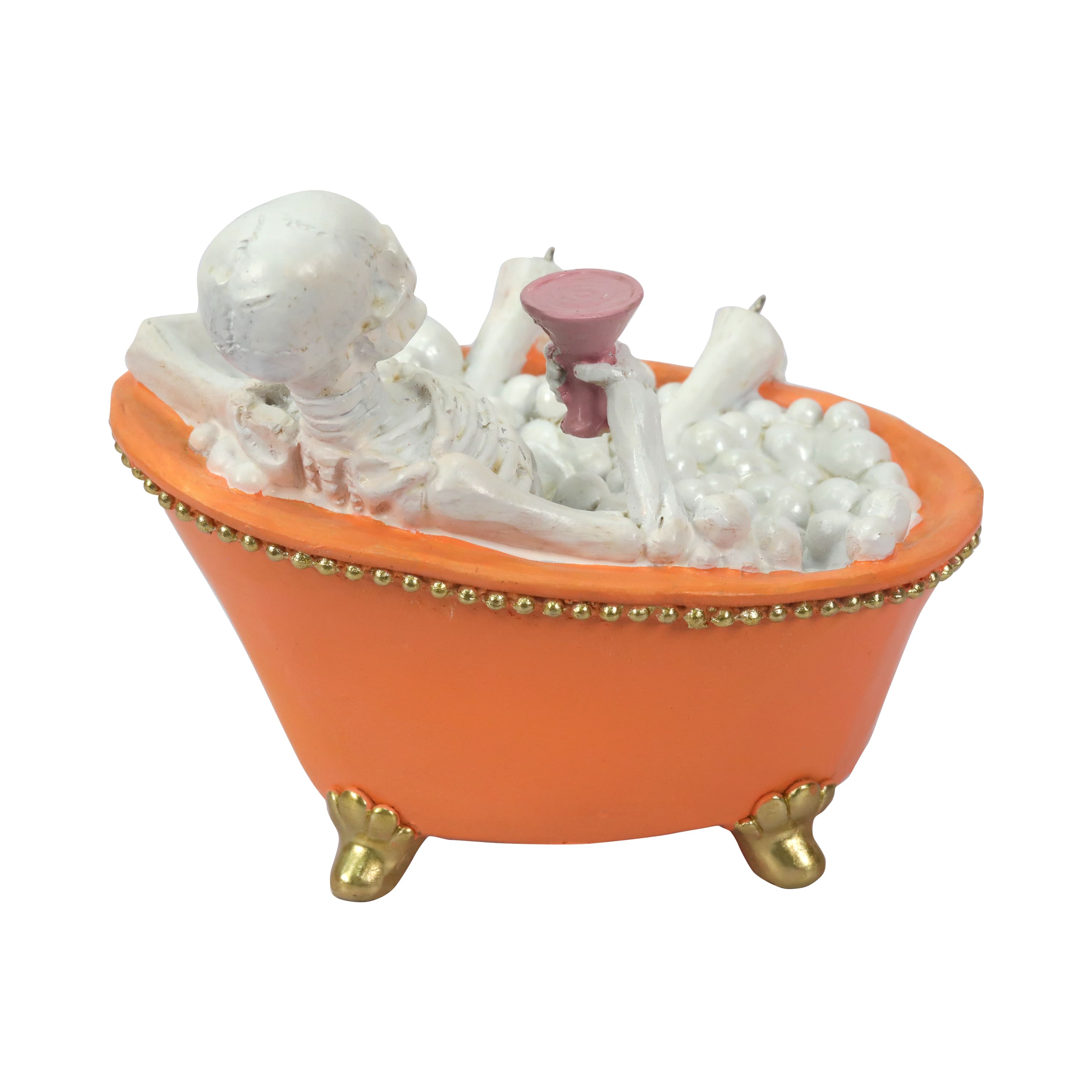 6.4&#x22; Skeleton in Orange Bathtub Decoration by Ashland&#xAE;