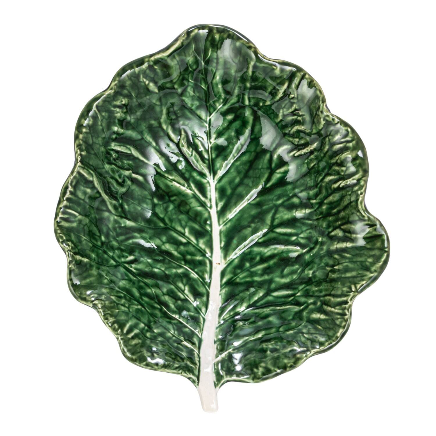 Hello Honey&#xAE; 9&#x22; Green Hand-Painted Embossed Stoneware Cabbage Bowls, 4ct.