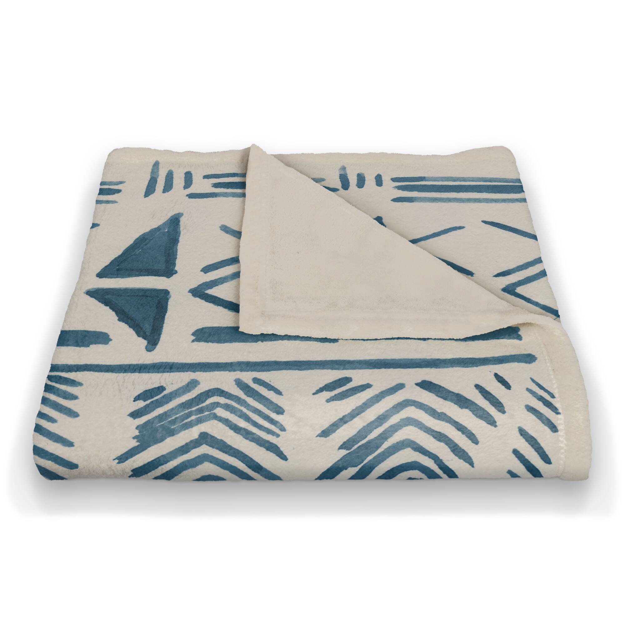 Blue Aztec 50" x 60" Coral Fleece Blanket