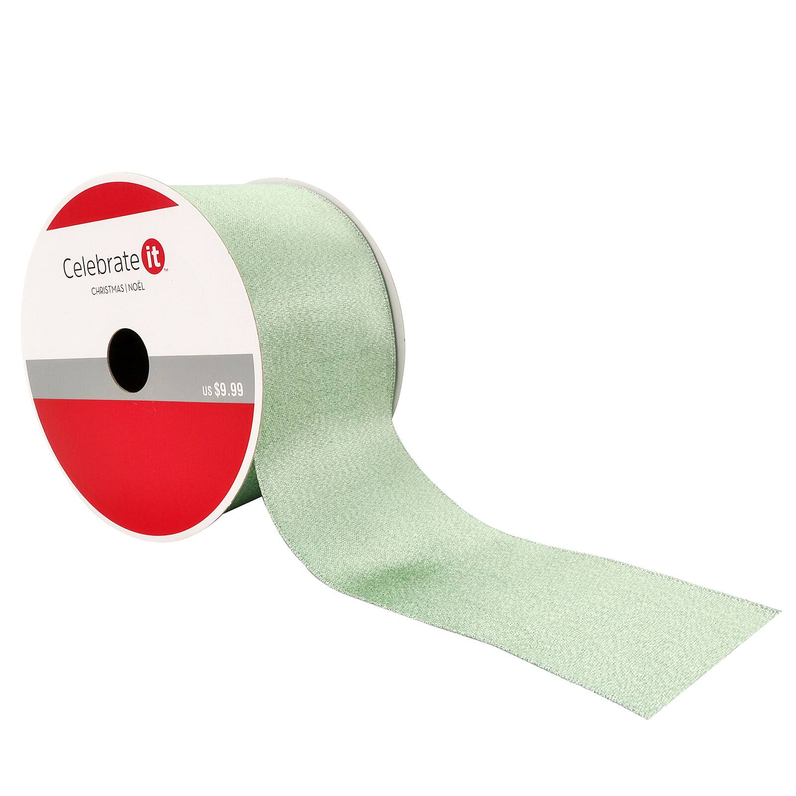 2.5" Satin Wired Green Ribbon by Celebrate It™ Christmas Michaels