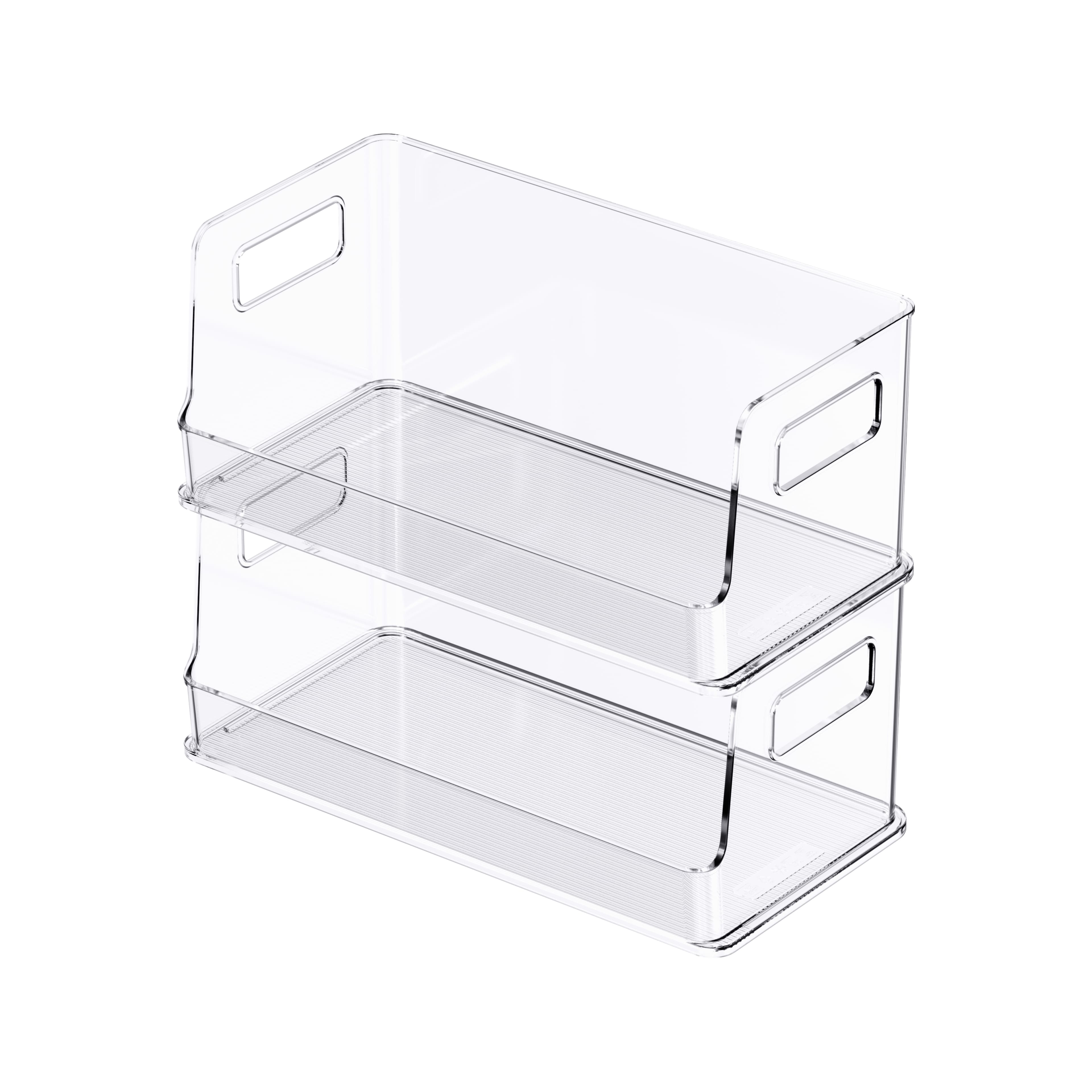 Small Clear Stacking Plastic Open Bin by Simply Tidy&#xAE;