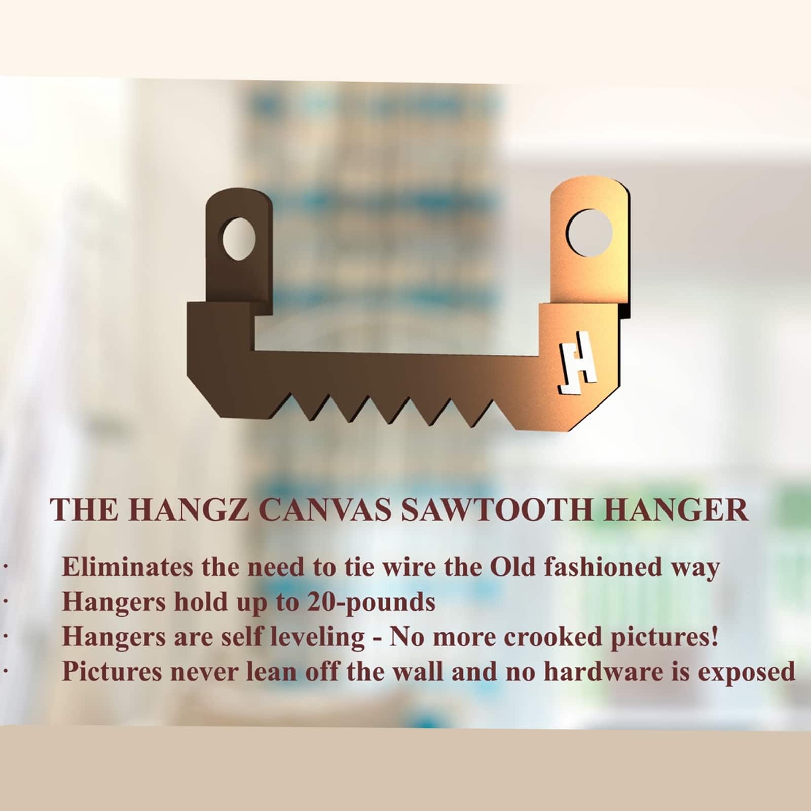 HangZ&#x2122; 20lb. Canvas Sawtooth Hangers, 10ct.