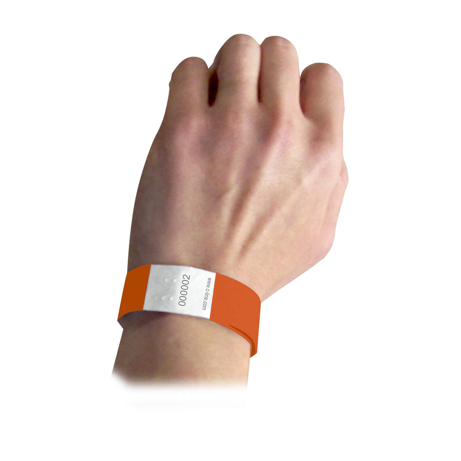 C-Line&#xAE; DuPont&#x2122; Tyvek&#xAE; Security Wristbands, Orange, 2 Packs of 100 each