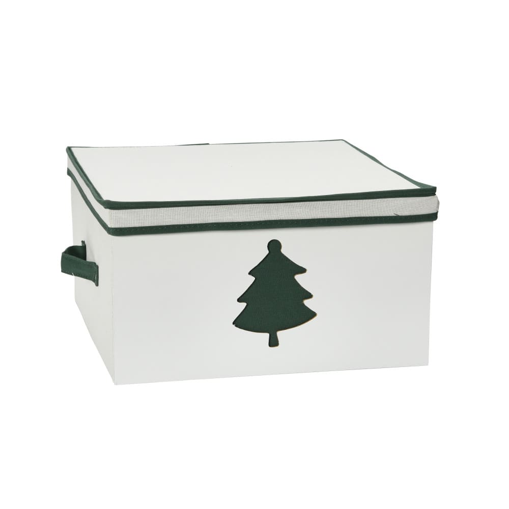 Household Essentials Holiday Green Tree Storage Box