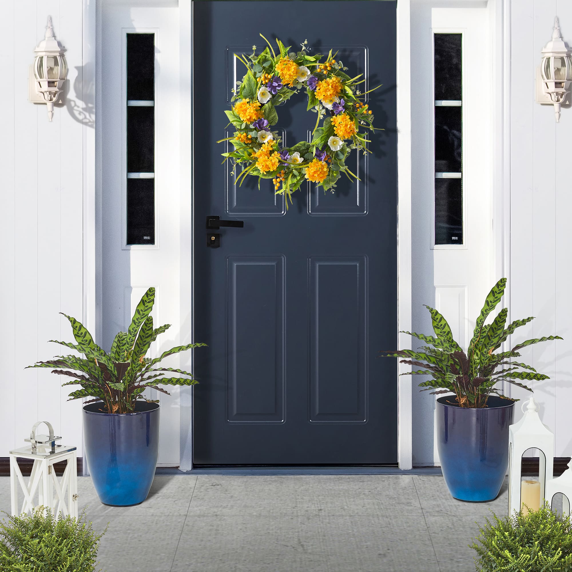 Glitzhome® 17" Eco-Friendly Oversized Faux Ceramic Tall Bowl Planters, 2ct.