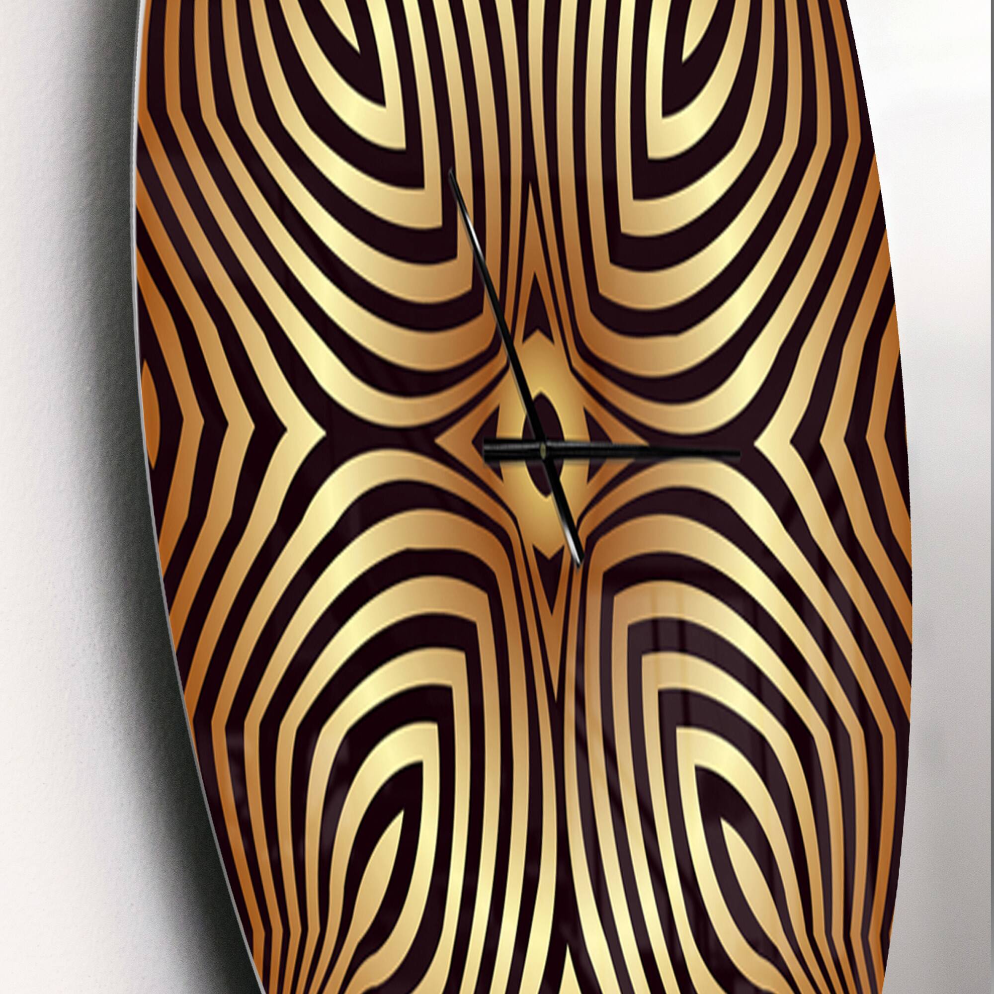 Designart 'Convex Symmetrical Ellipse Modern Wall Clock