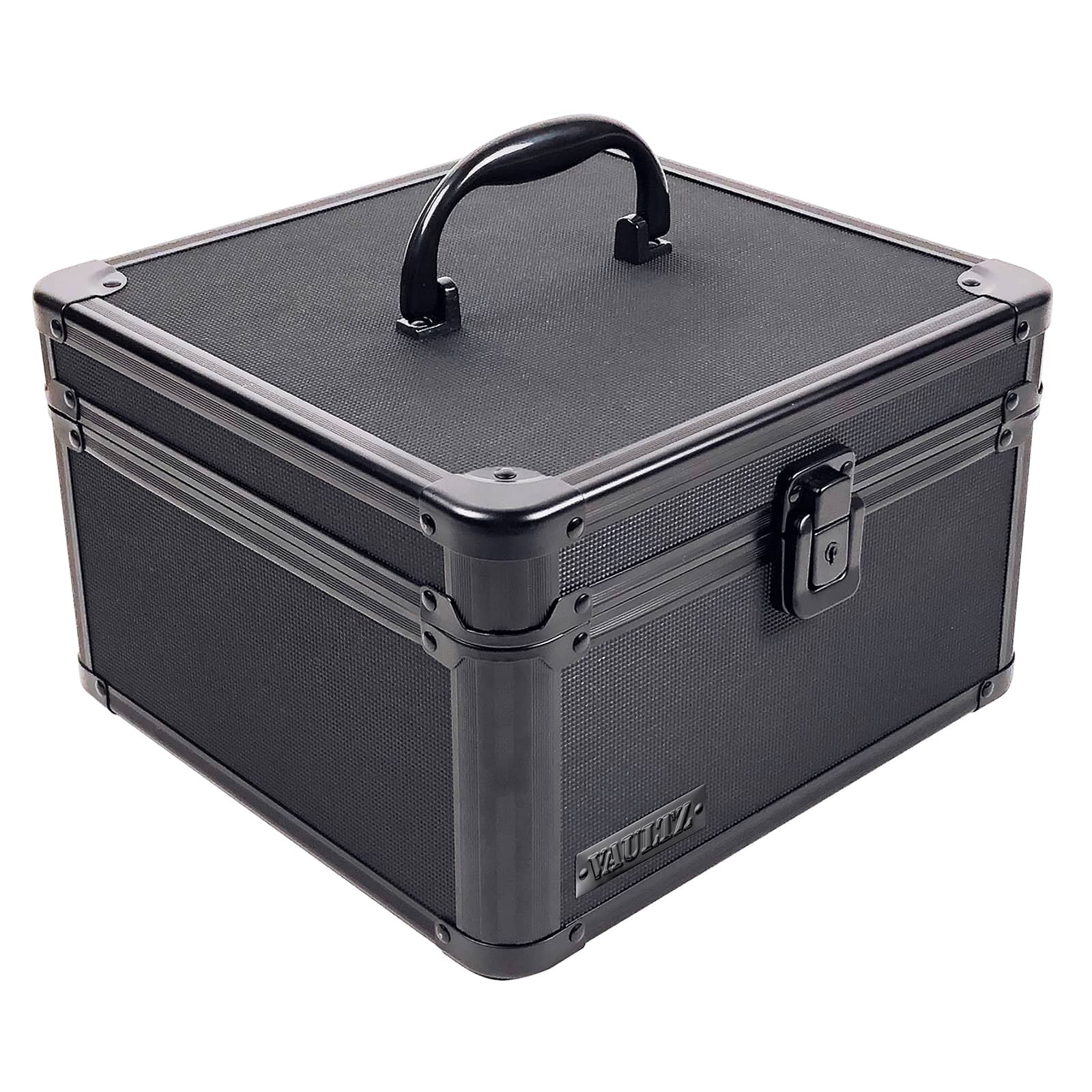 Vaultz Black Square Tactical Divided Storage Box