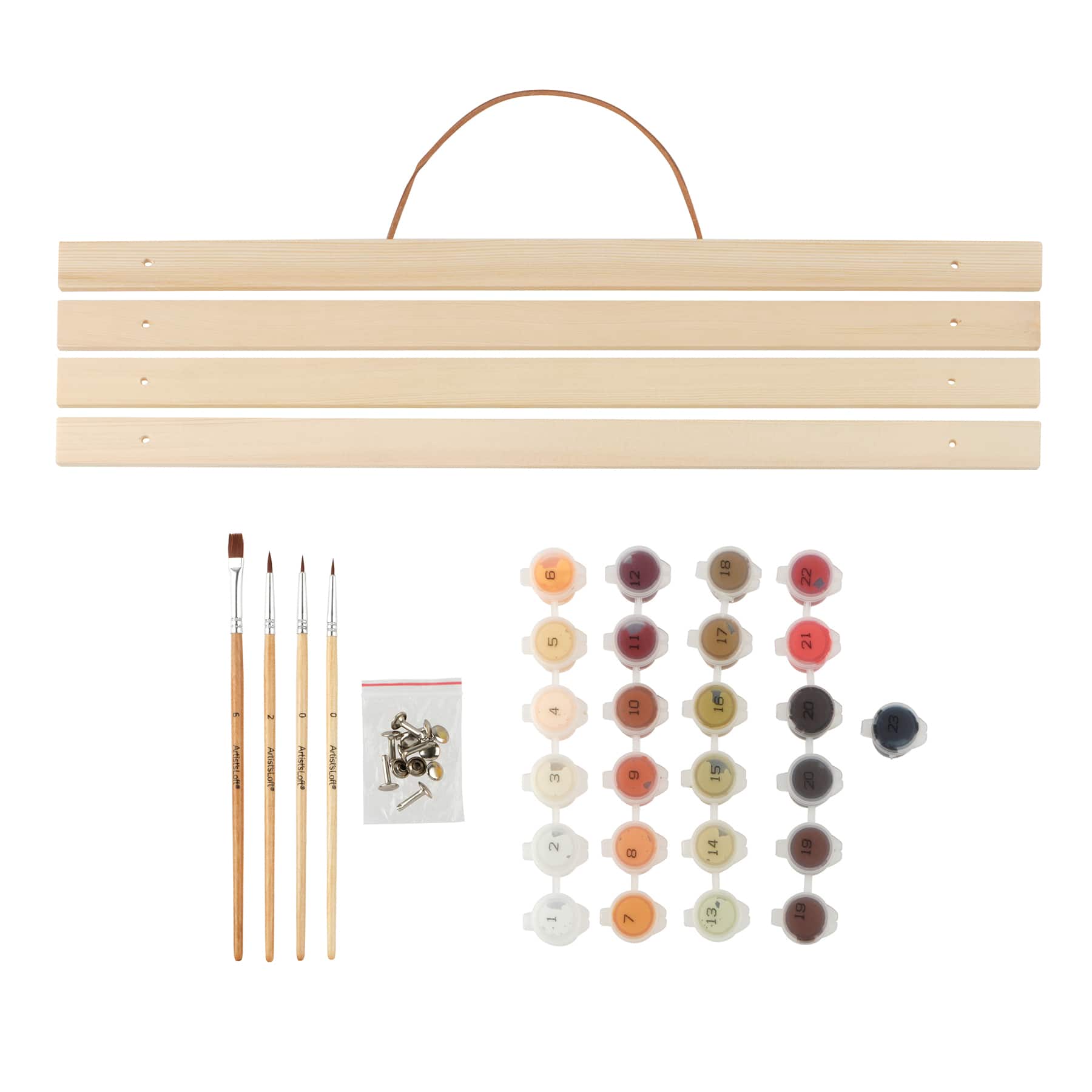 16&#x22; x 20&#x22; Skull Library Paint-by-Number Kit with Wood Display Hanger by Artist&#x27;s Loft&#xAE;