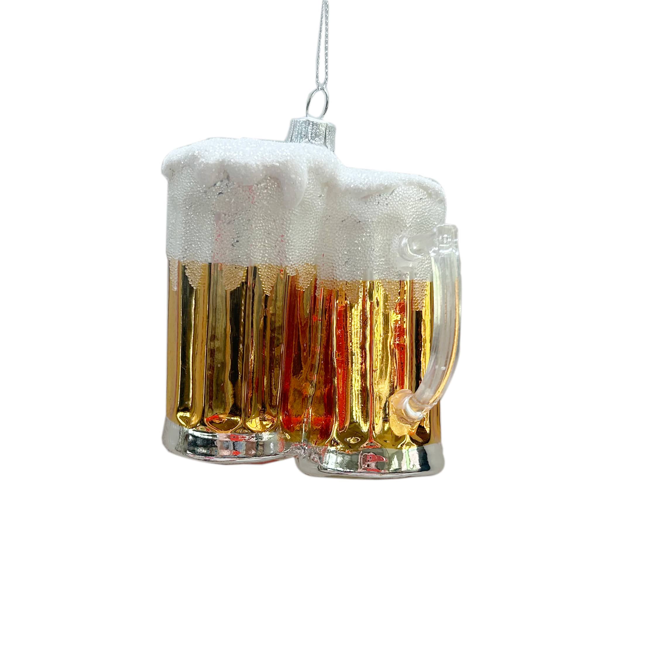 3.75&#x22; Beer Mugs Glass Ornament by Ashland&#xAE;