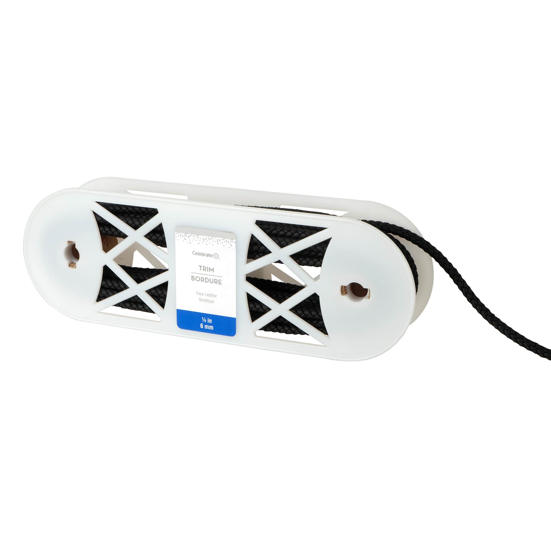 1/4&#x22; Black Faux Leather Trim by Celebrate It&#xAE; 