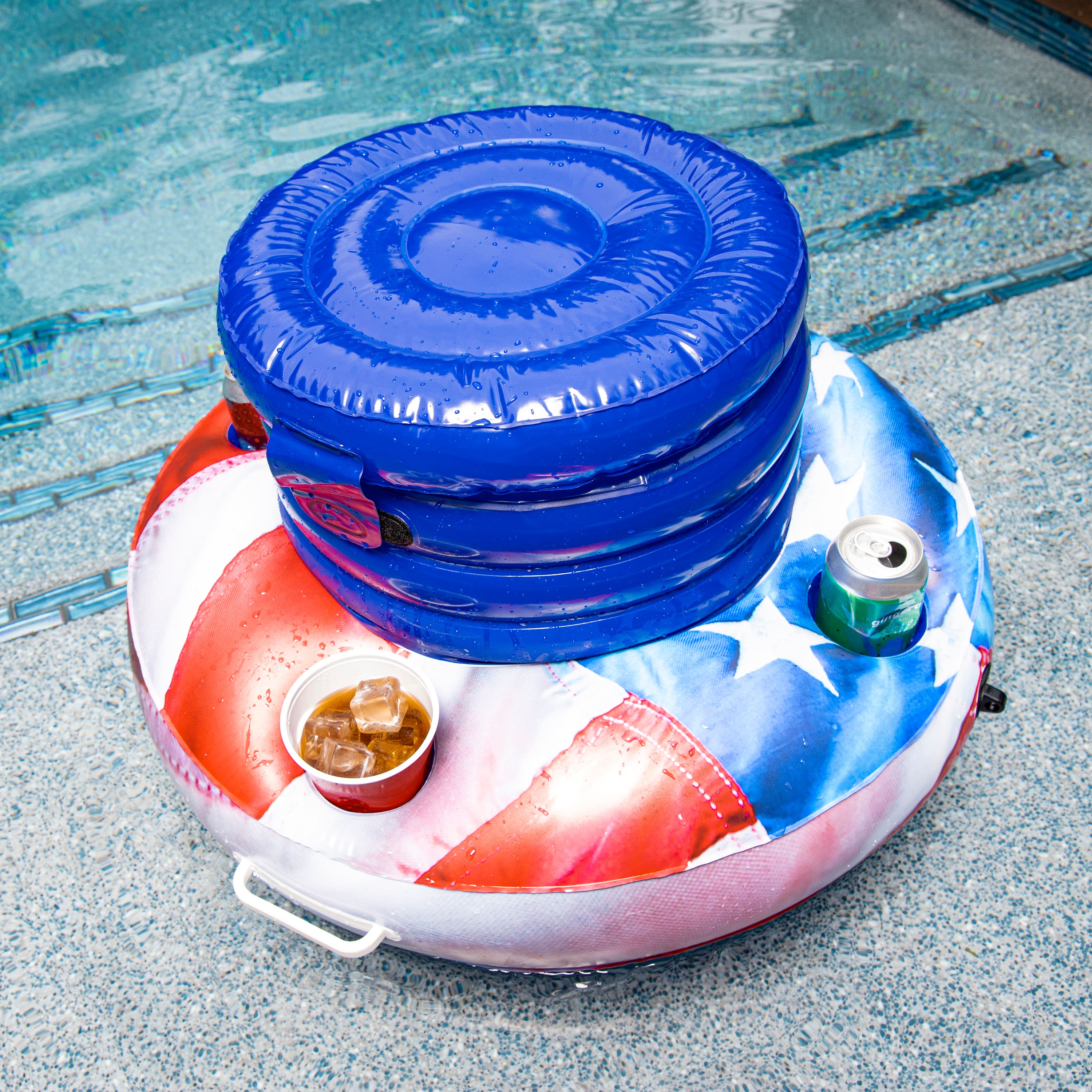 PoolCandy Stars &#x26; Stripes Floating Drink Cooler