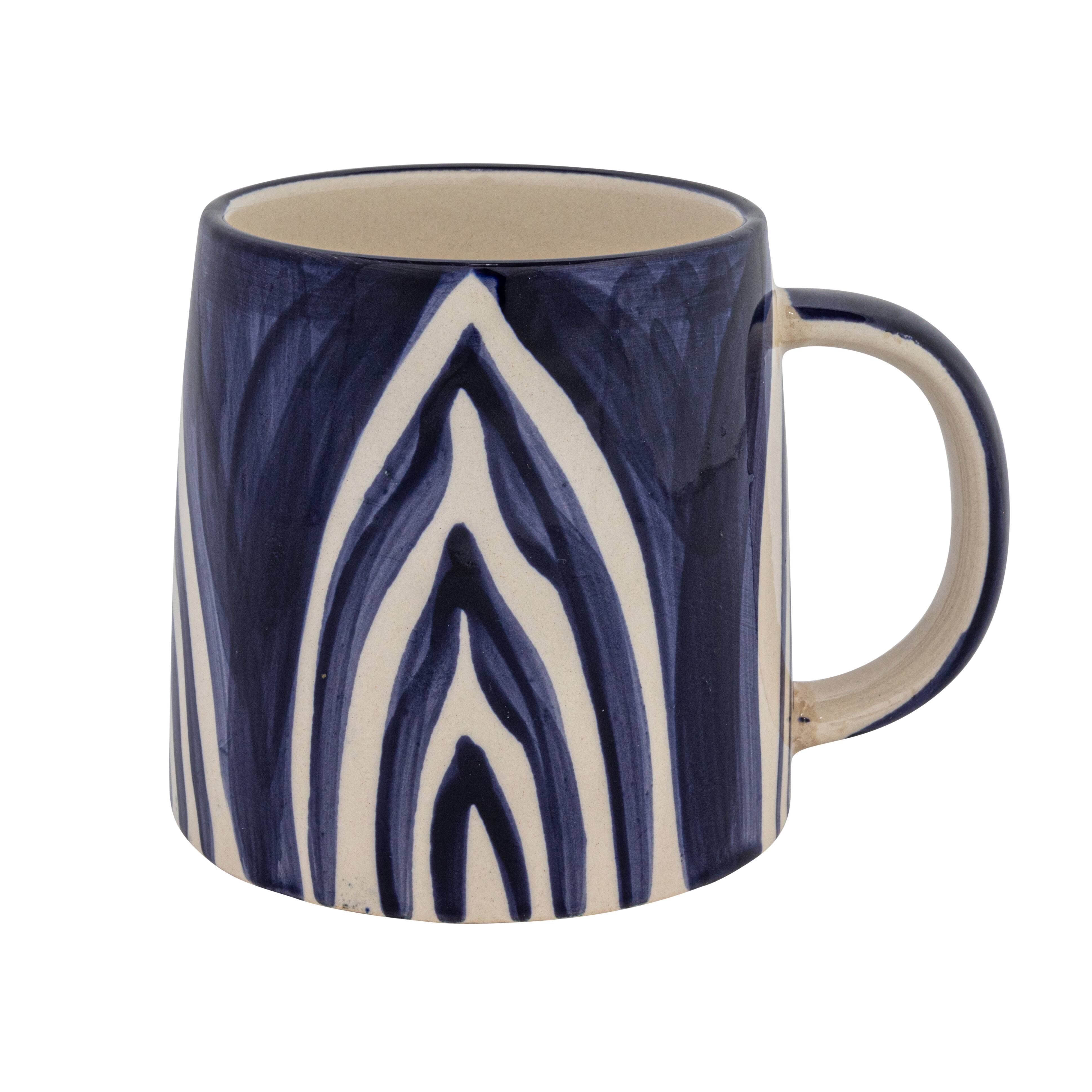 Hello Honey® 4.25" Geometric Print Stoneware Mug Set