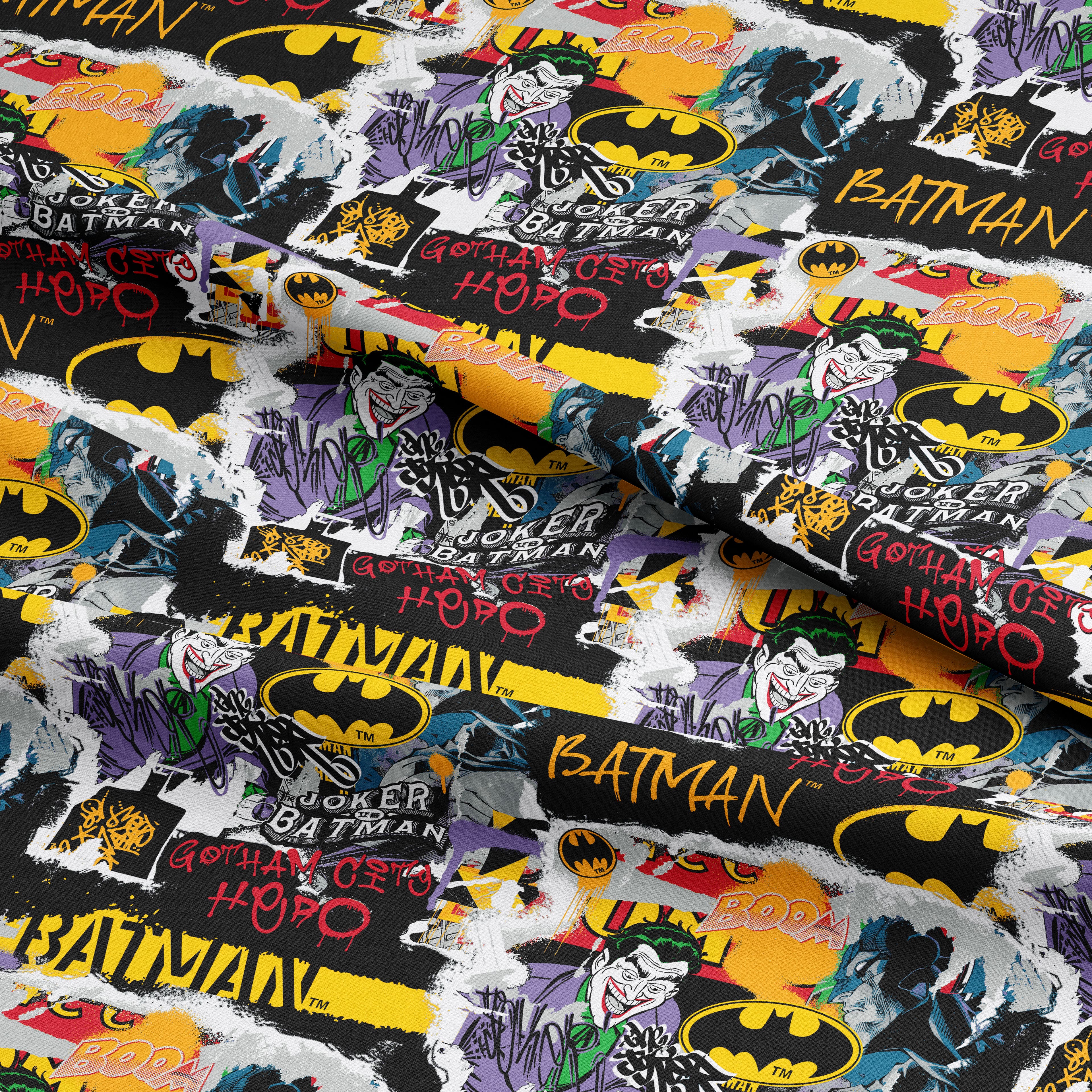 DC Comics Batman&#x2122; &#x26; The Joker&#x2122; Packed Cotton Fabric