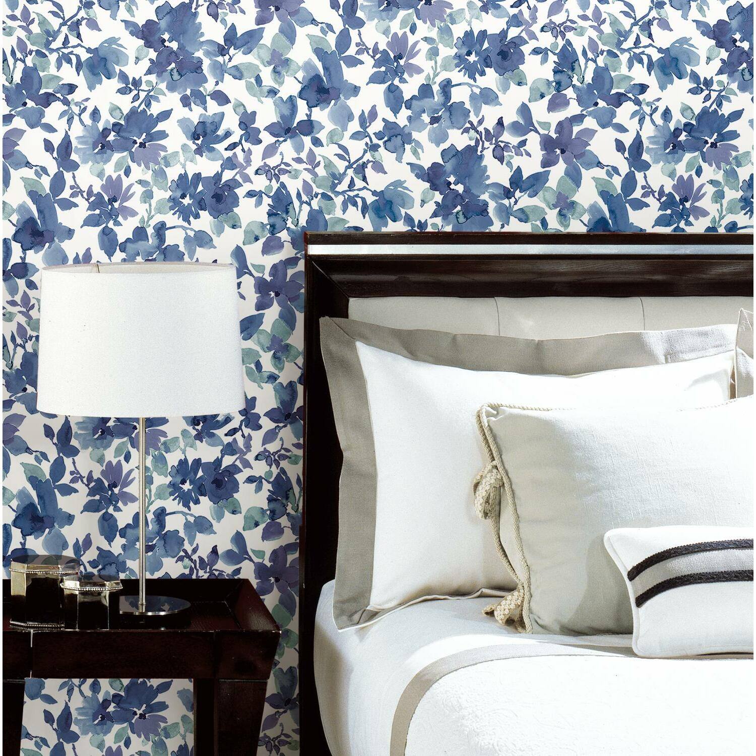 RoomMates Watercolor Floral Peel &#x26; Stick Wallpaper