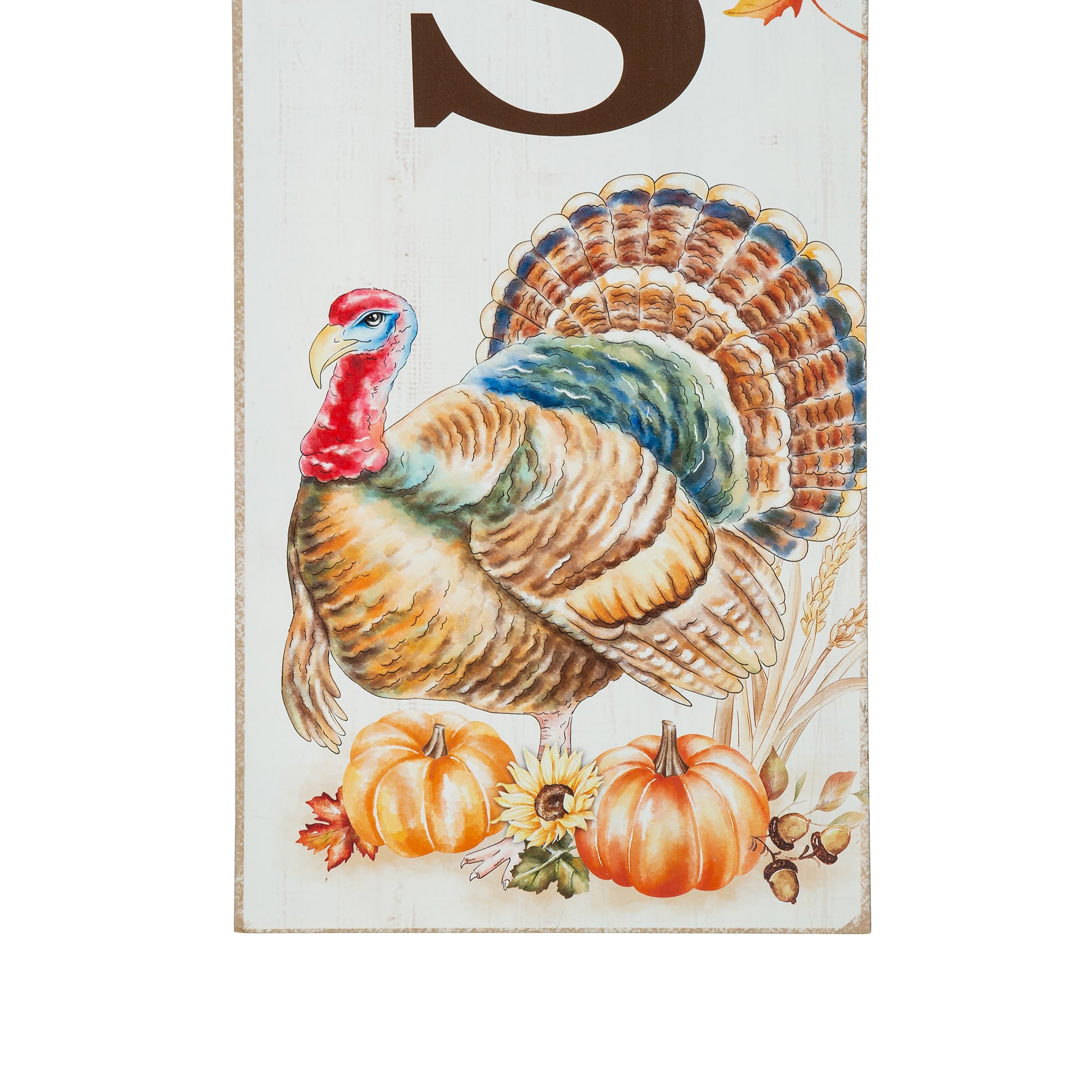 Glitzhome® 42" Thanksgiving Give Thanks Porch Sign