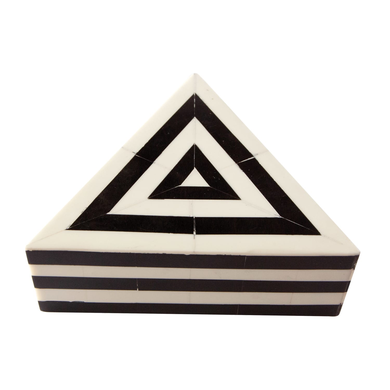 Hello Honey® 7" Black & White Striped Triangular Box