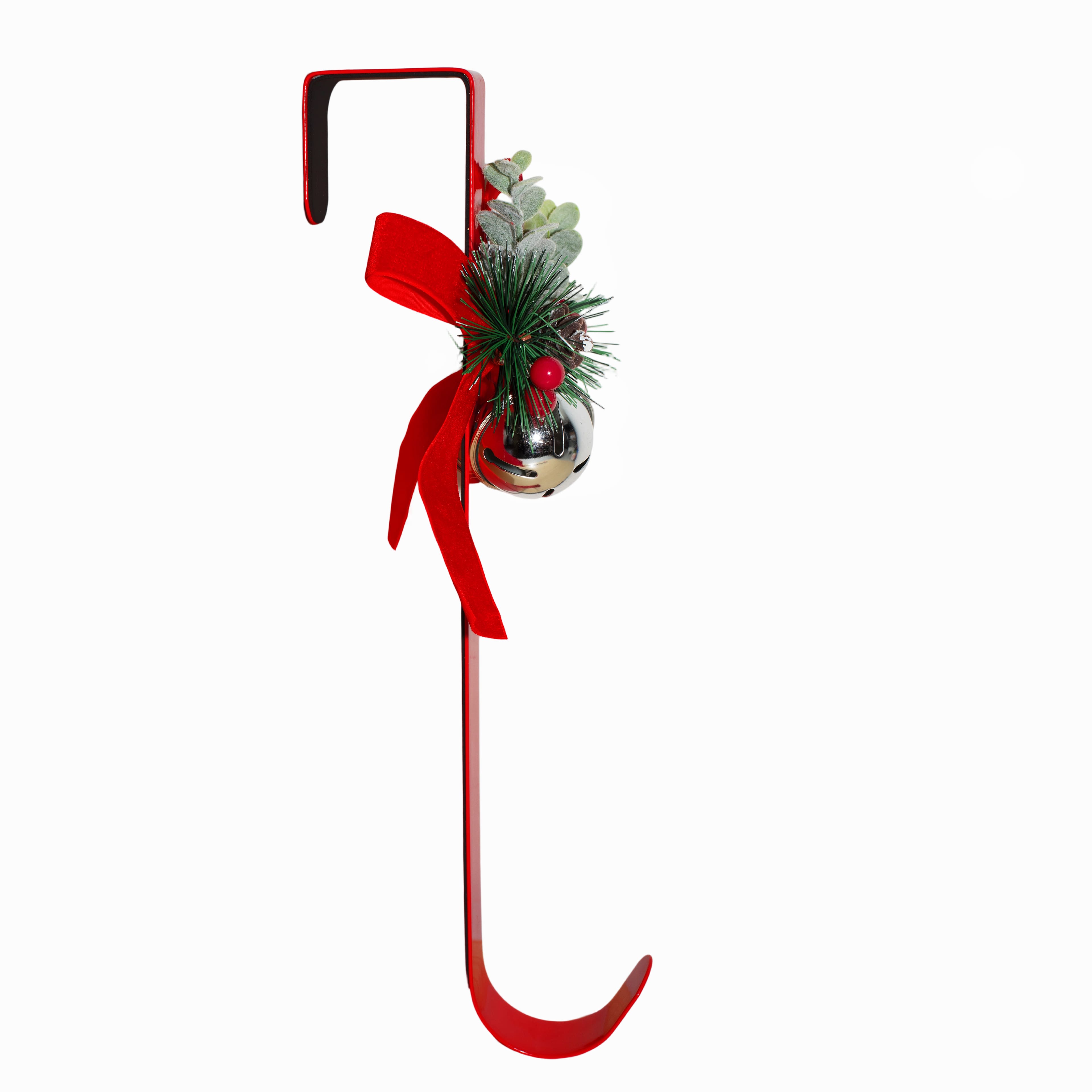 15&#x22; Red &#x26; Silver Bell Wreath Hanger by Ashland&#xAE;