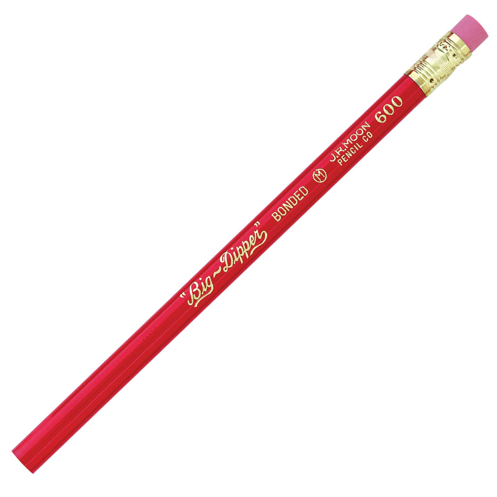 J.R. Moon Pencil Co. Big-Dipper Pencils with Eraser, 3 Packs of 12