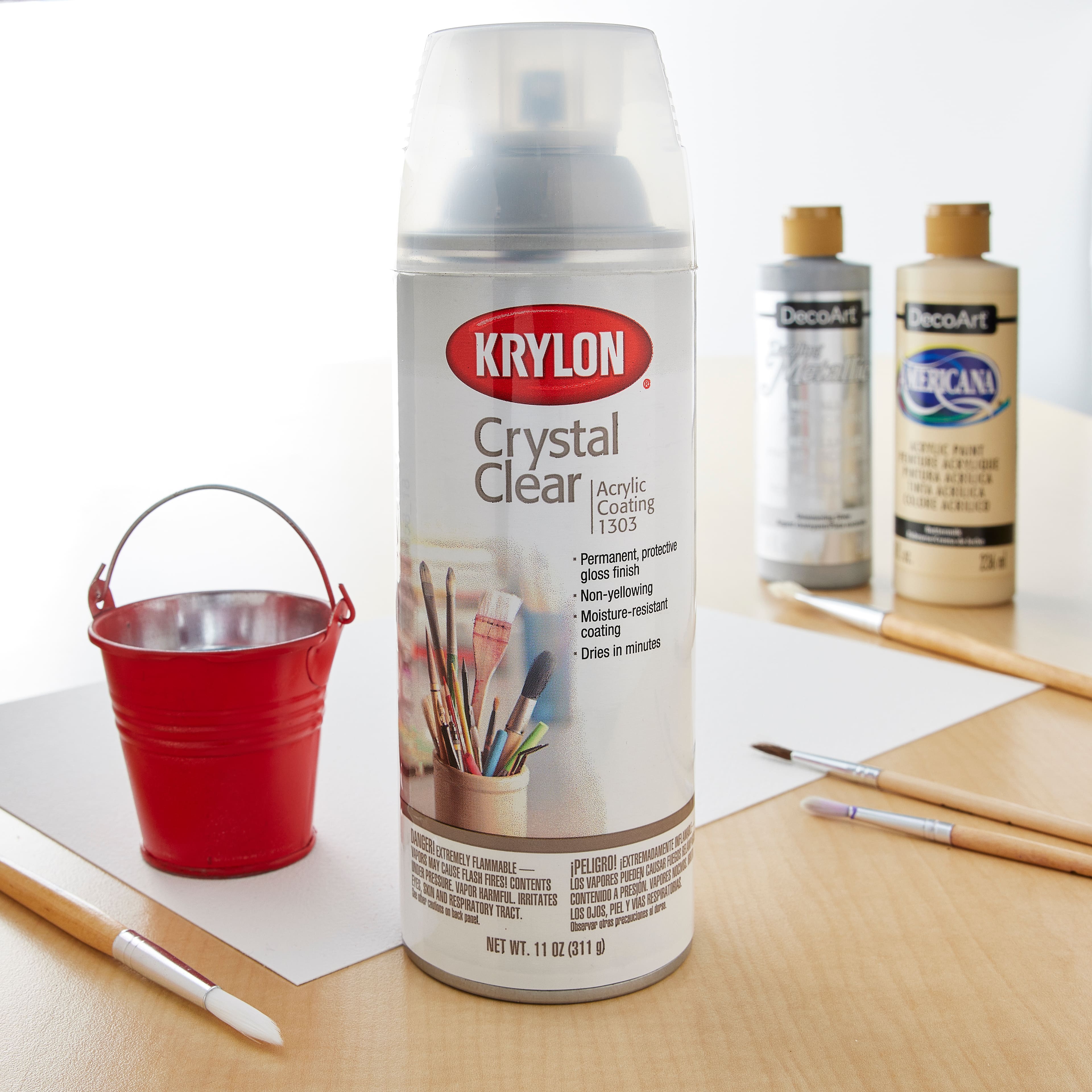 Krylon Crystal Clear Acrylic Coating Spray 6 oz