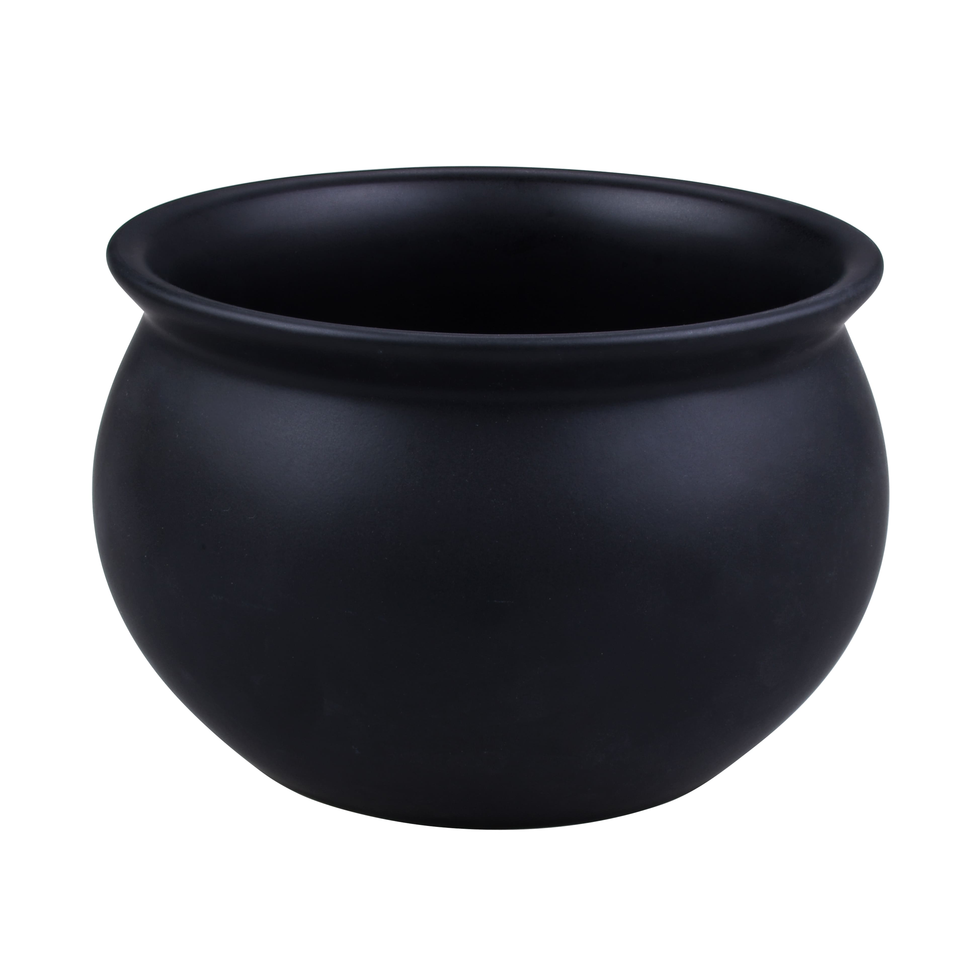 6.25&#x22; Black Ceramic Cauldron by Makery&#x2122;
