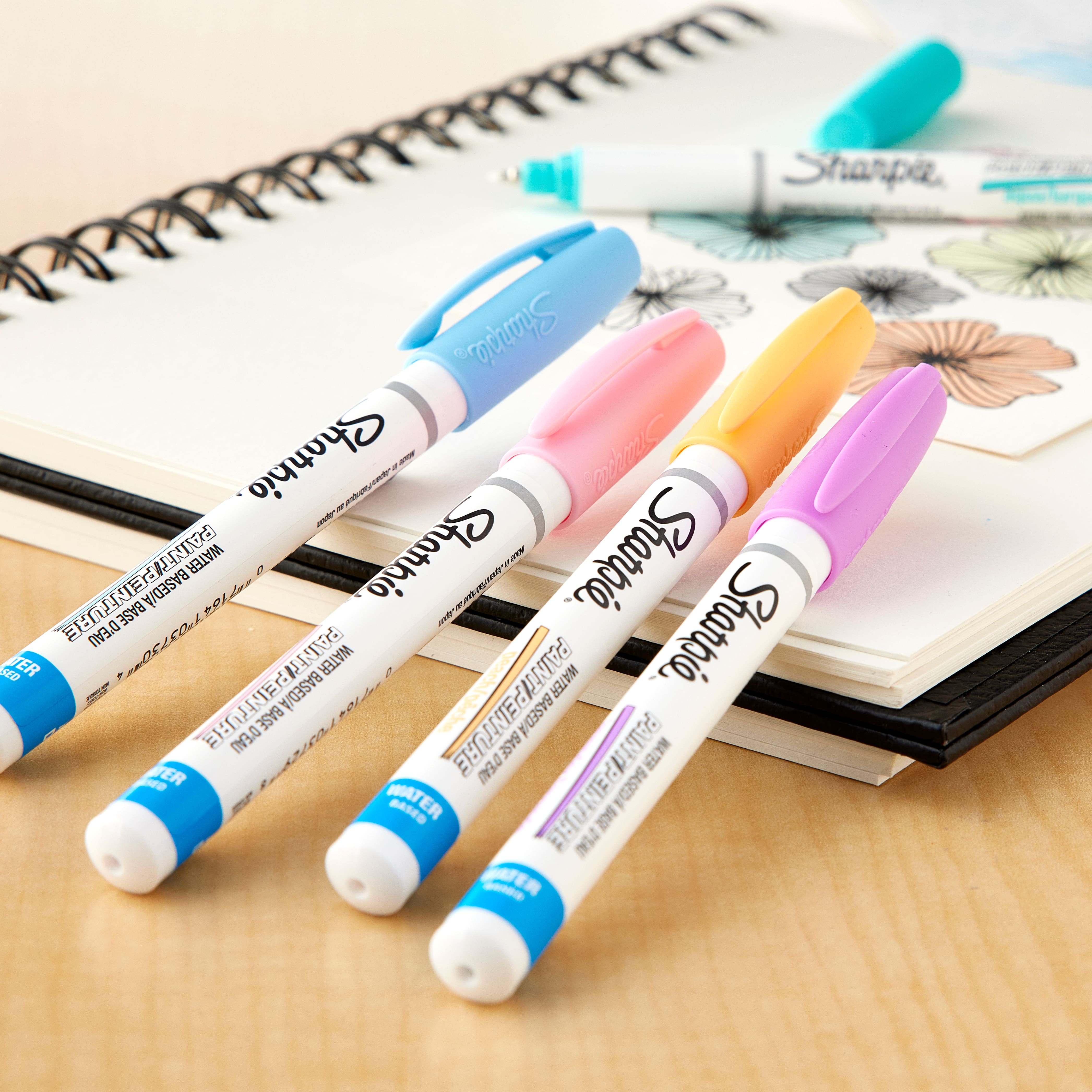 Sharpie Water-Based Paint Marker Set - 5-Color Pastel Set (Peach, Aqua,  Lavender, Pink & Blue)