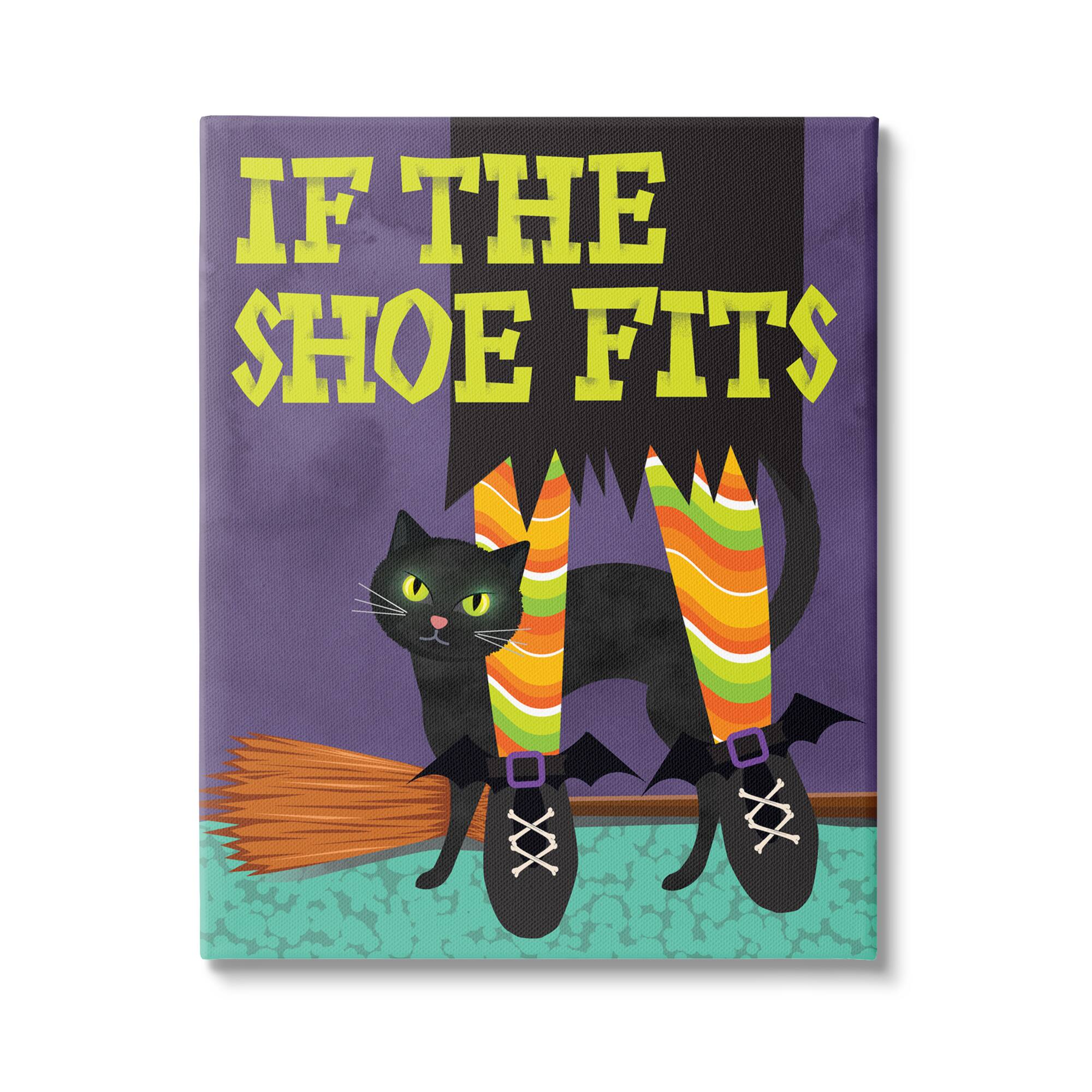 Stupell Industries If The Shoe Fits Witch Canvas Wall Art