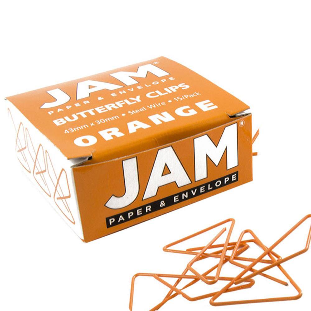 JAM Paper Colorful Butterfly Paper Clips