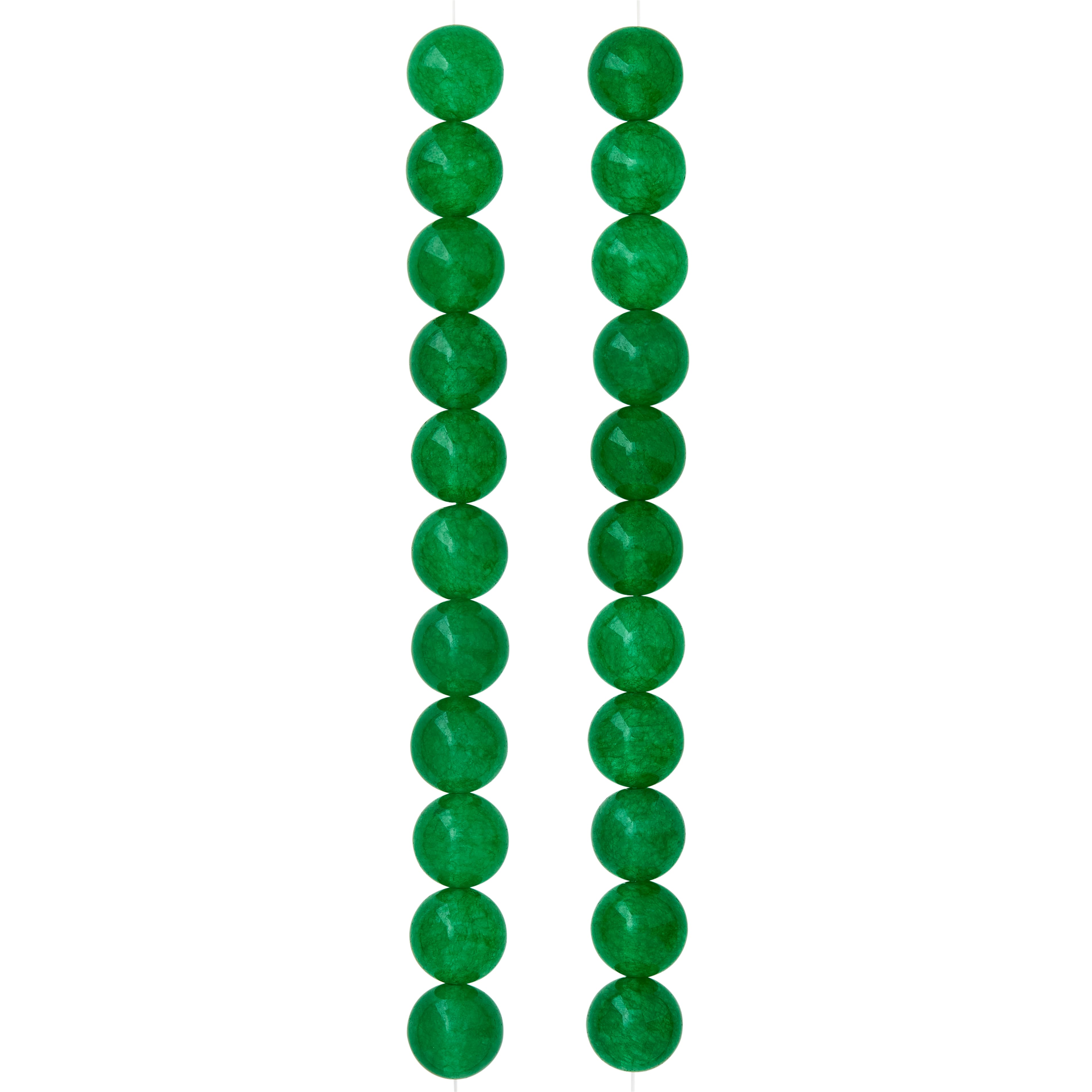 12 Pack: Green Jade Round Beads, 10mm by Bead Landing™