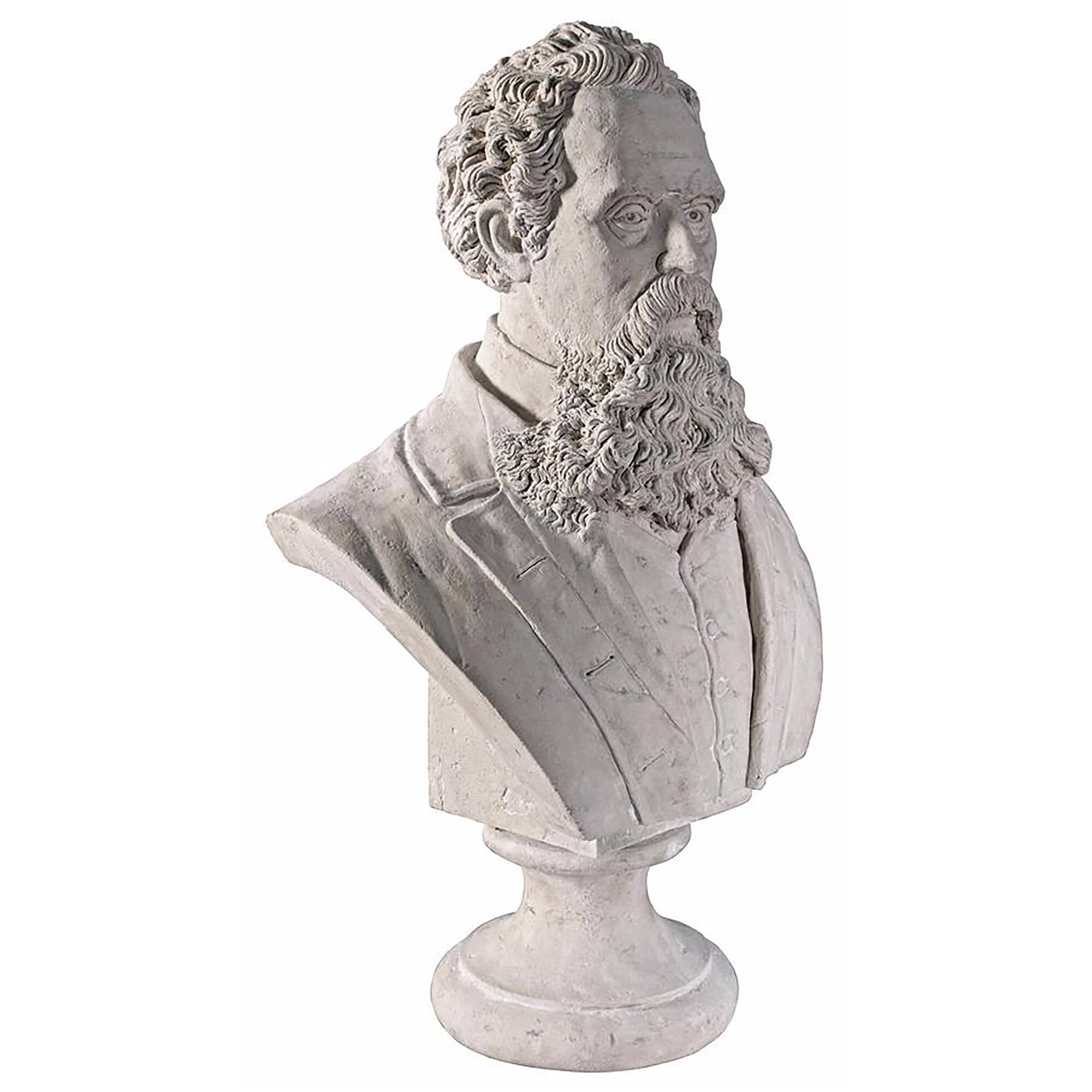 Design Toscano 30" Charles Dickens Sculptural Bust